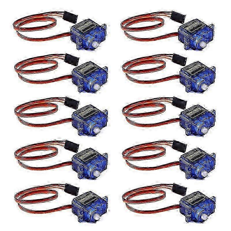 10PCS SG90 9G Micro Servo Metal Gear Motor Kit, Mini Servos for Arduino and RC Projects