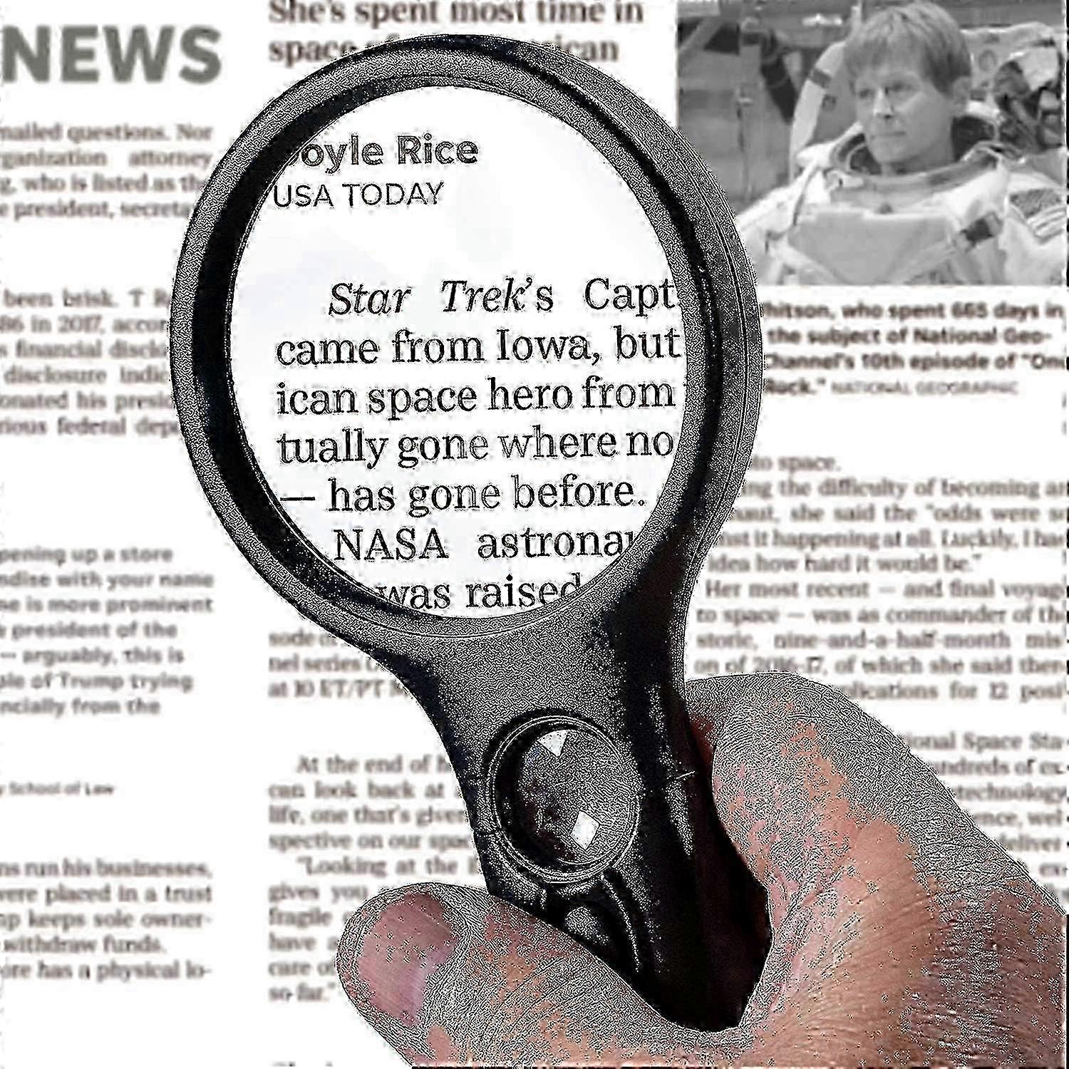 Enhanced Magnifying Glass for European Seniors: Scratch-Resistant, 3x to 45x Magnification, Portable & Lightweight