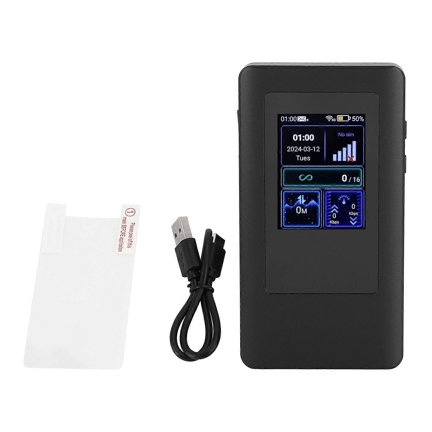 Mobile 5G Router Hotspot Supports 16 Connected Devices Nano SIM Car Slot Dual Band 4400mAh Battery M