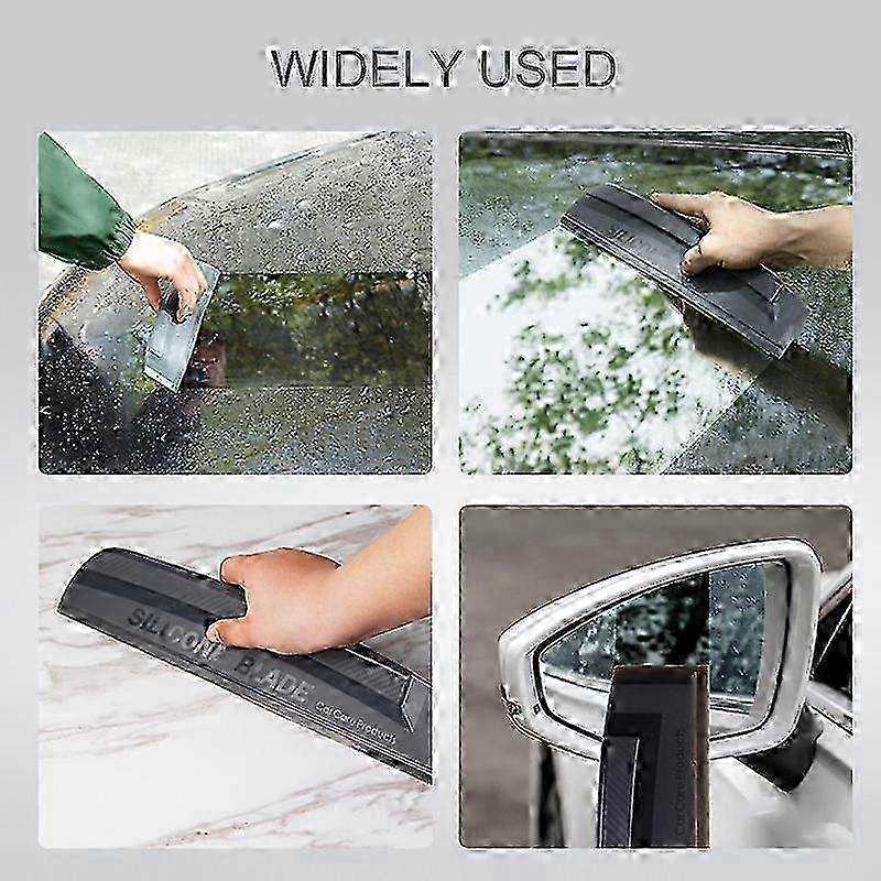Soft Silicone Car Window Handy Squeegee Non-Scratch Auto Glass Water Wiper Drying Blade Clean Scraping Cleaner Scraper Tools
