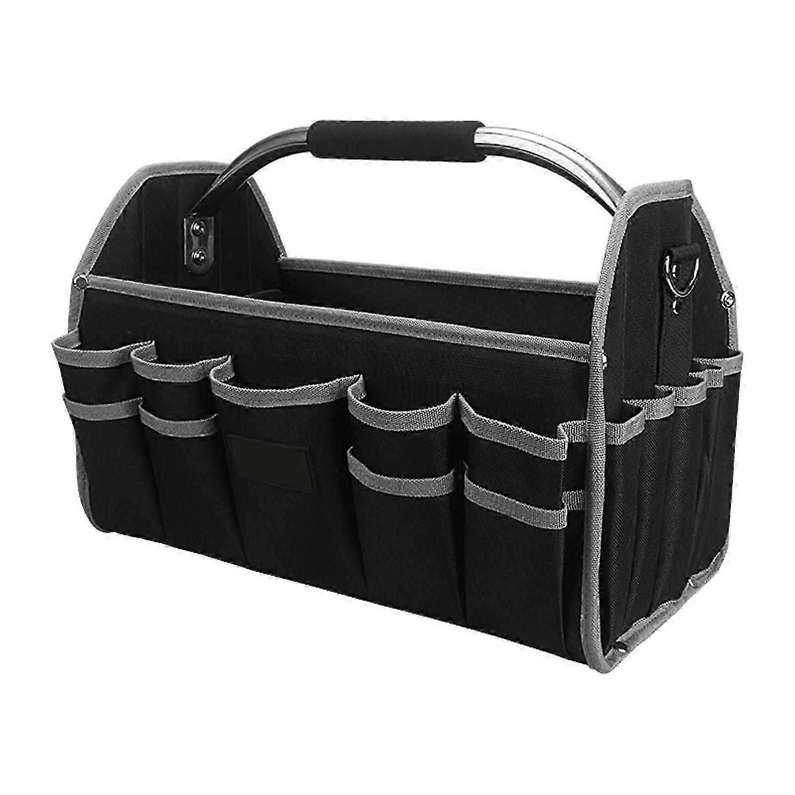 Heavy Duty Tool Bag 16inch Portable Soft Tool Box Organizer Storage Handle Carry Toolbox Adjustable Shoulder Strap Cs