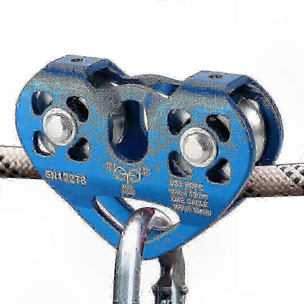 Heavy Duty Double Pulley System for Zip Lines, Supports 30KN, Fits Multiple Cable Sizes Edition 1110