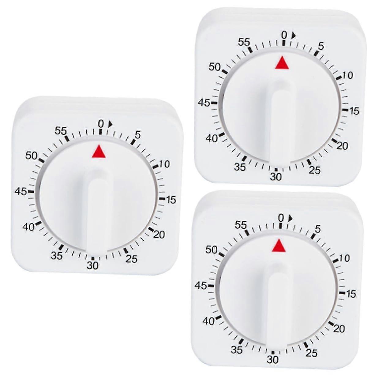 3pcs Kitchen Timer Set Mechanical Countdown Clock Cooking Alarm for Baking and Meal Prep