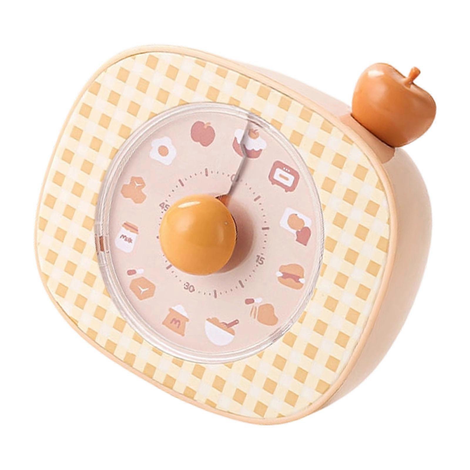 Multipurpose Magnetic Kitchen Timer Rustproof Plastic Construction Visual 60 Minutes Measurement Tool for School  Yellow