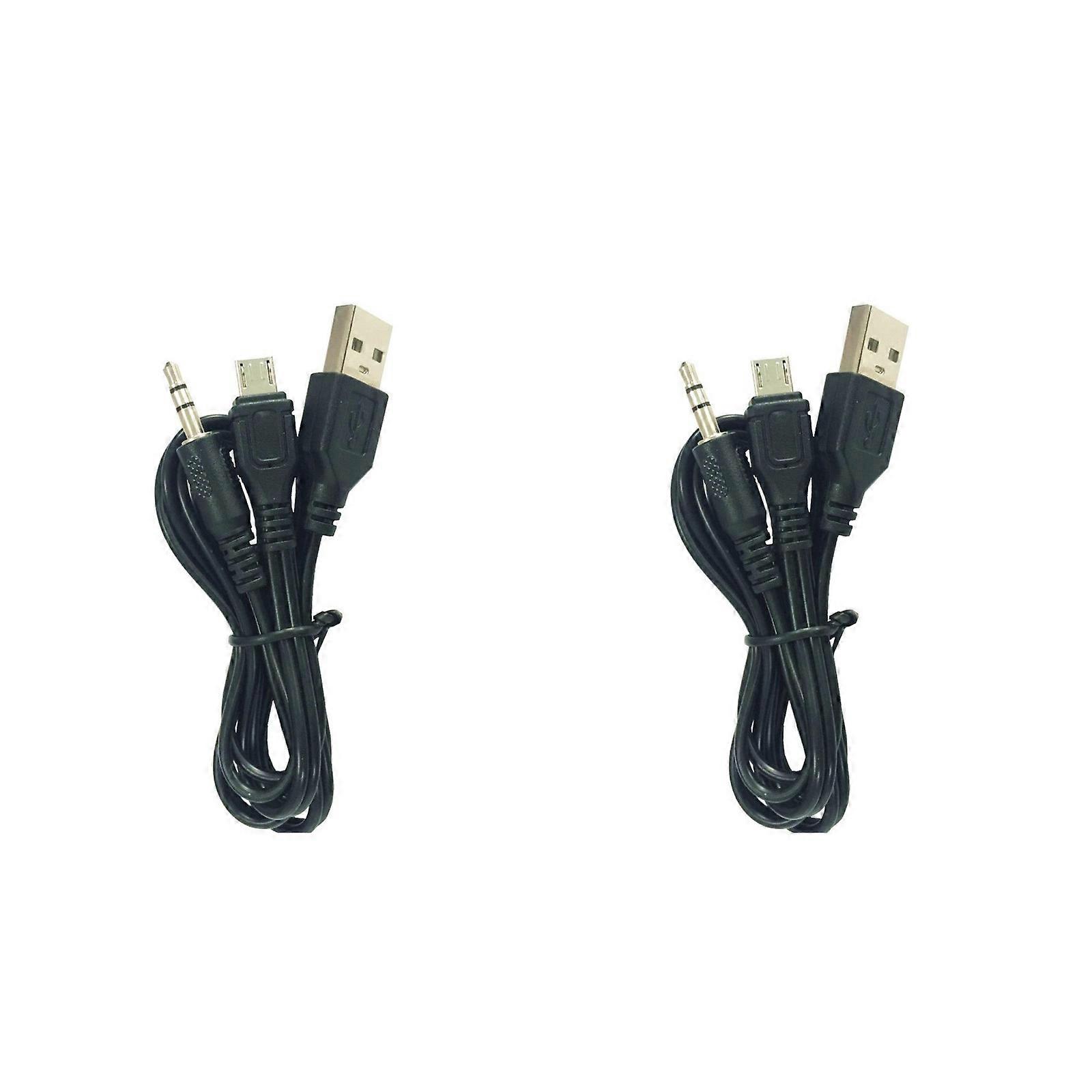 Plugs Play MicroUSB 5Pin to 3.5mm Sound Transfer Cable With USB Charging Function Multicolor