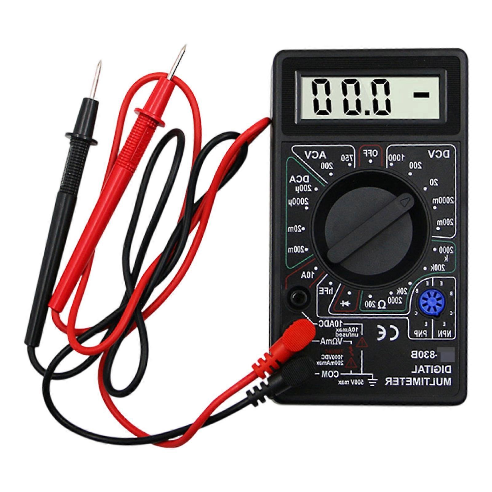 Advanced Digital Multimeter with Safety Probes Auto Ranging Electric Current Resistance Diode Triode Analyzers for Home Multicolor