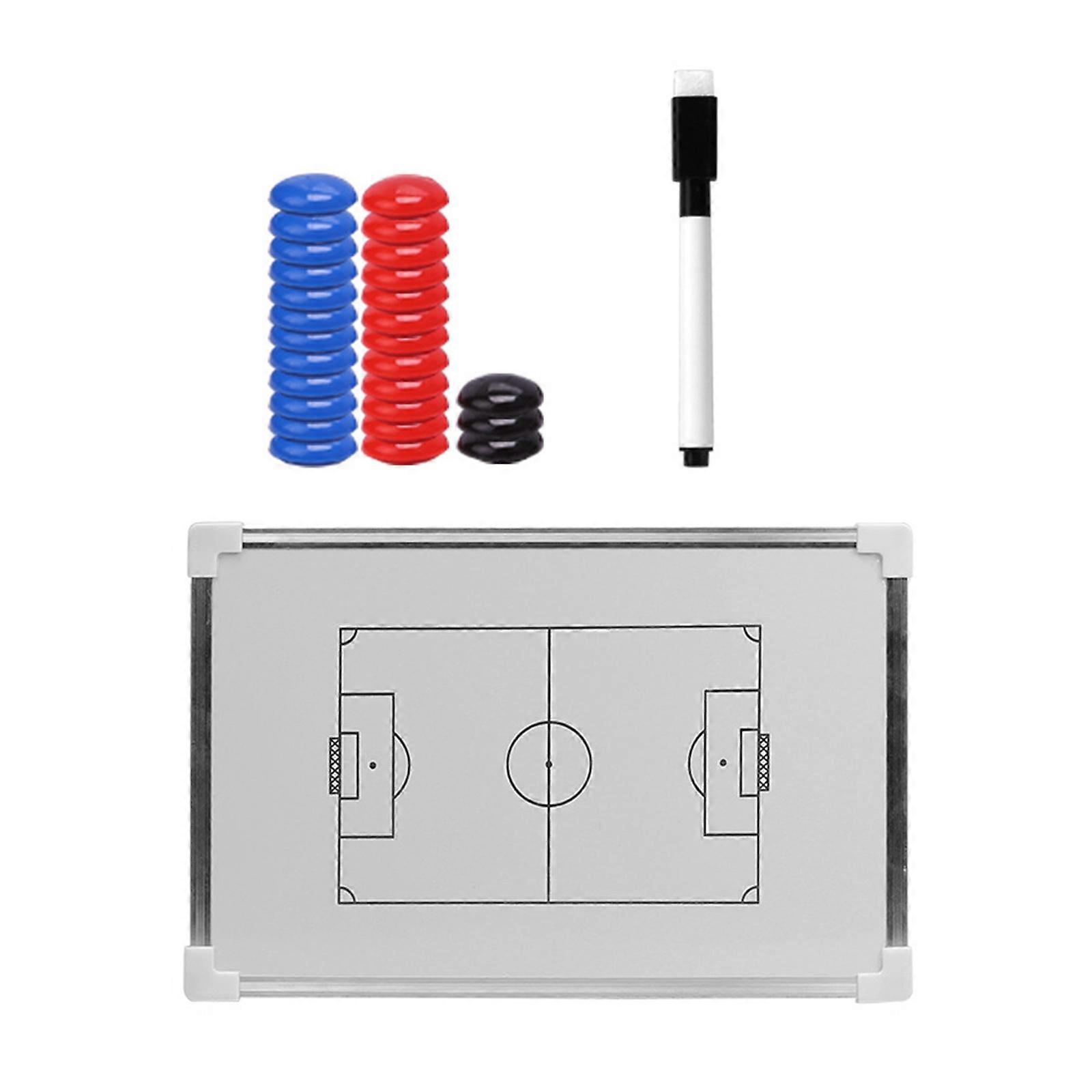 Aluminum Magnetic Soccer Tactically Board Wall Mounted Tool For Coaches Team Practice And Game Analysis Multicolor