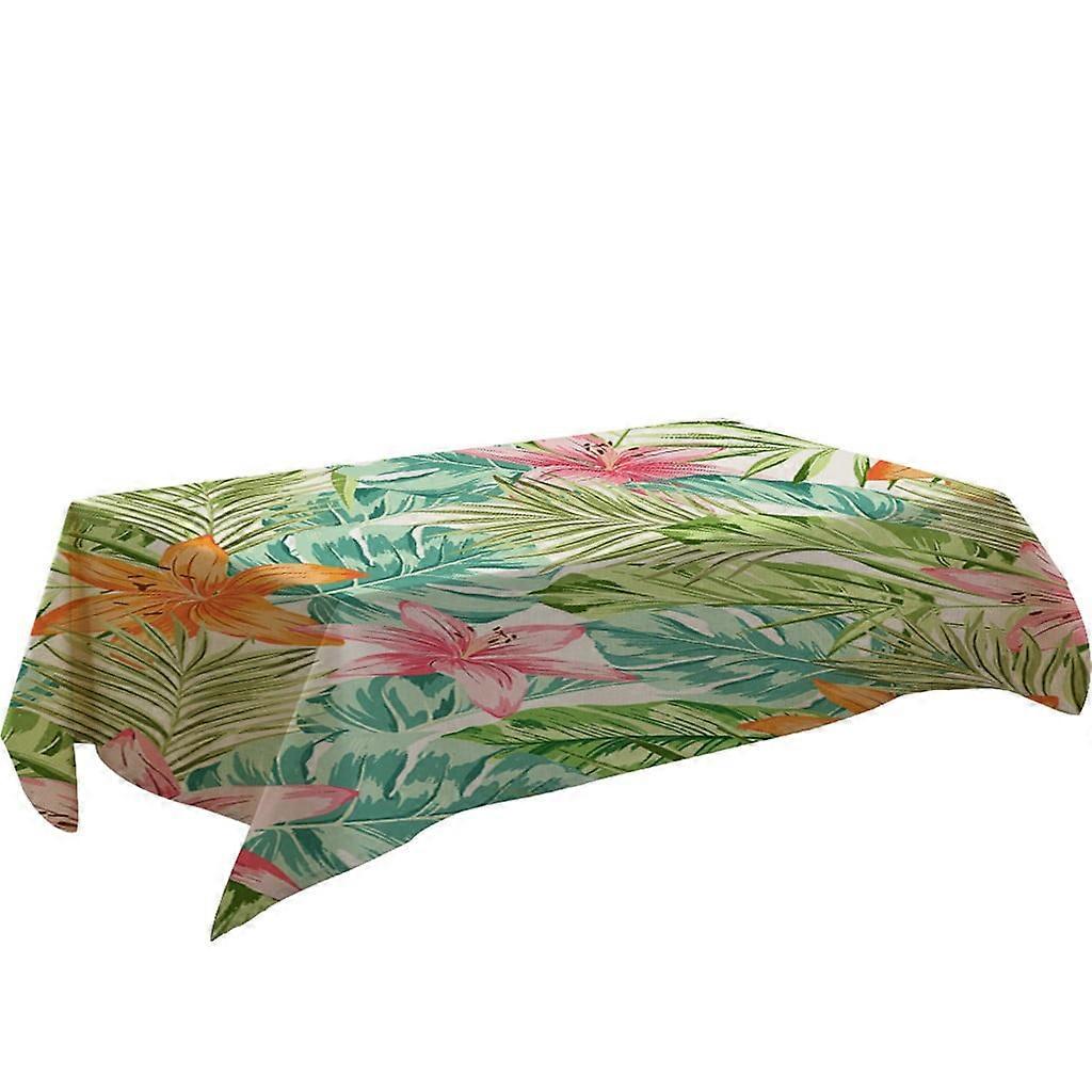 Fresh Flower Pattern Table Cloth Rectangular Tea Table Cover, Compatible with Dining Home Decor, Pillow Cases Clearance