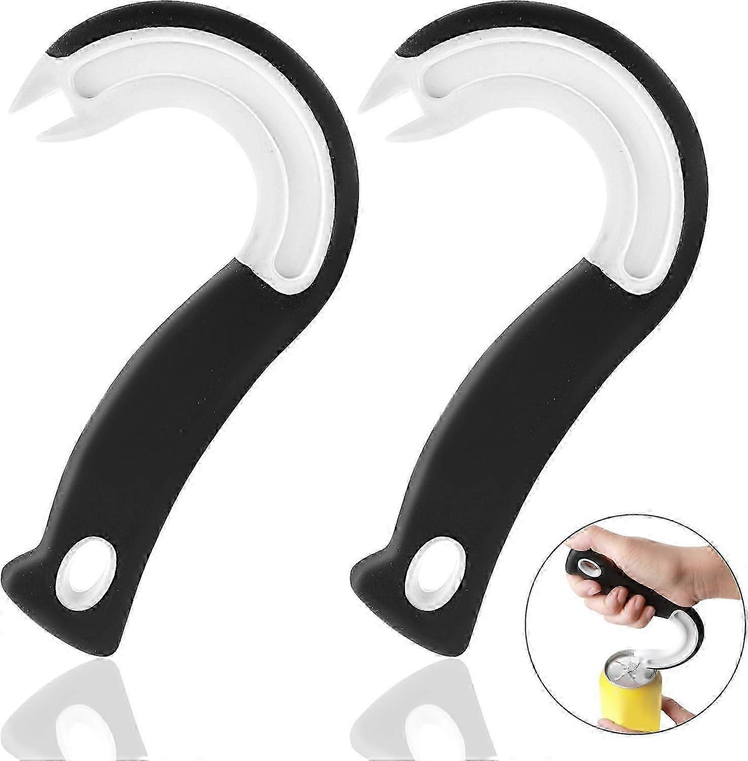 2Pcs Easy Open Ring Pull Can Opener Pull Tab Can Opener Soda Opener Tool for Elderly Children Arthritis Hands