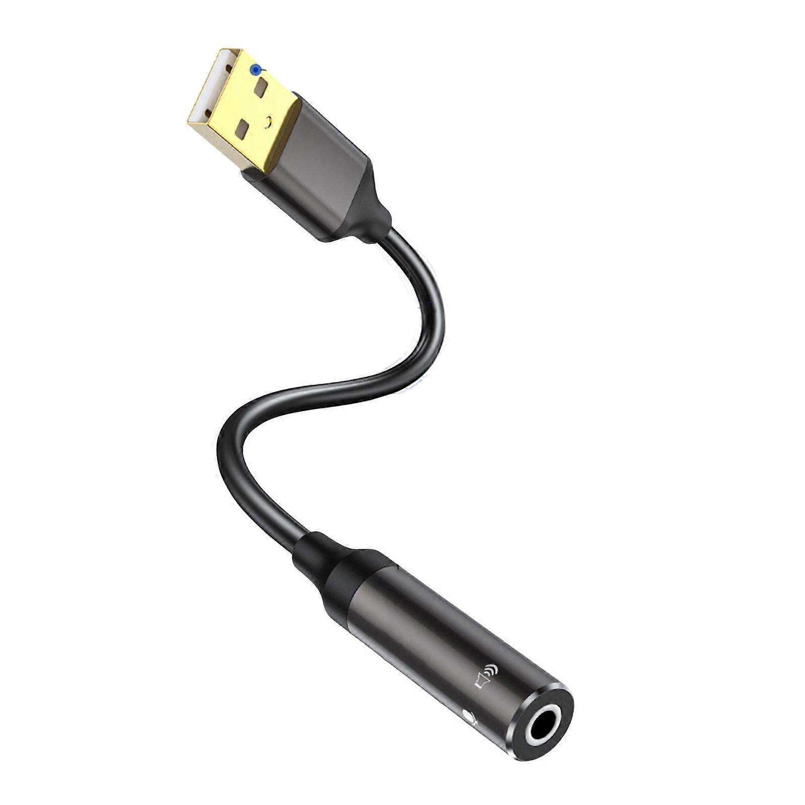 USB External Auditory Converter With 3.5mm Port Converter For Multi Device Compatibility Multicolor