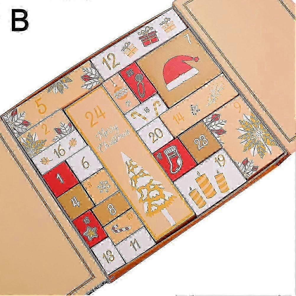 Customizable DIY Christmas Countdown Calendar Blank Blind Box for Holiday Surprises and Keepsakes