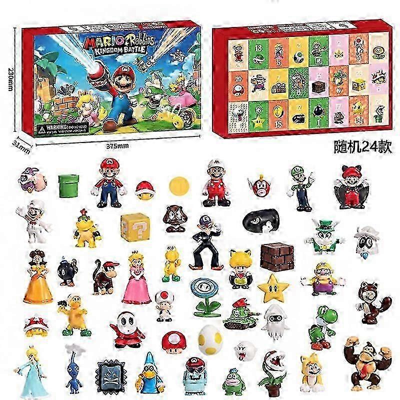 24pcs blind box Christmas advent calendar gift box Minecraft building block toys countdown small ornaments