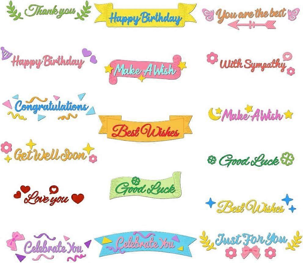 Blessing Word Cutting Dies Scroll Word Card Making Die Stencil Metal Die Cuts Card Scrapbooking Embossing Template Dies for Greeting Cards Craft Album
