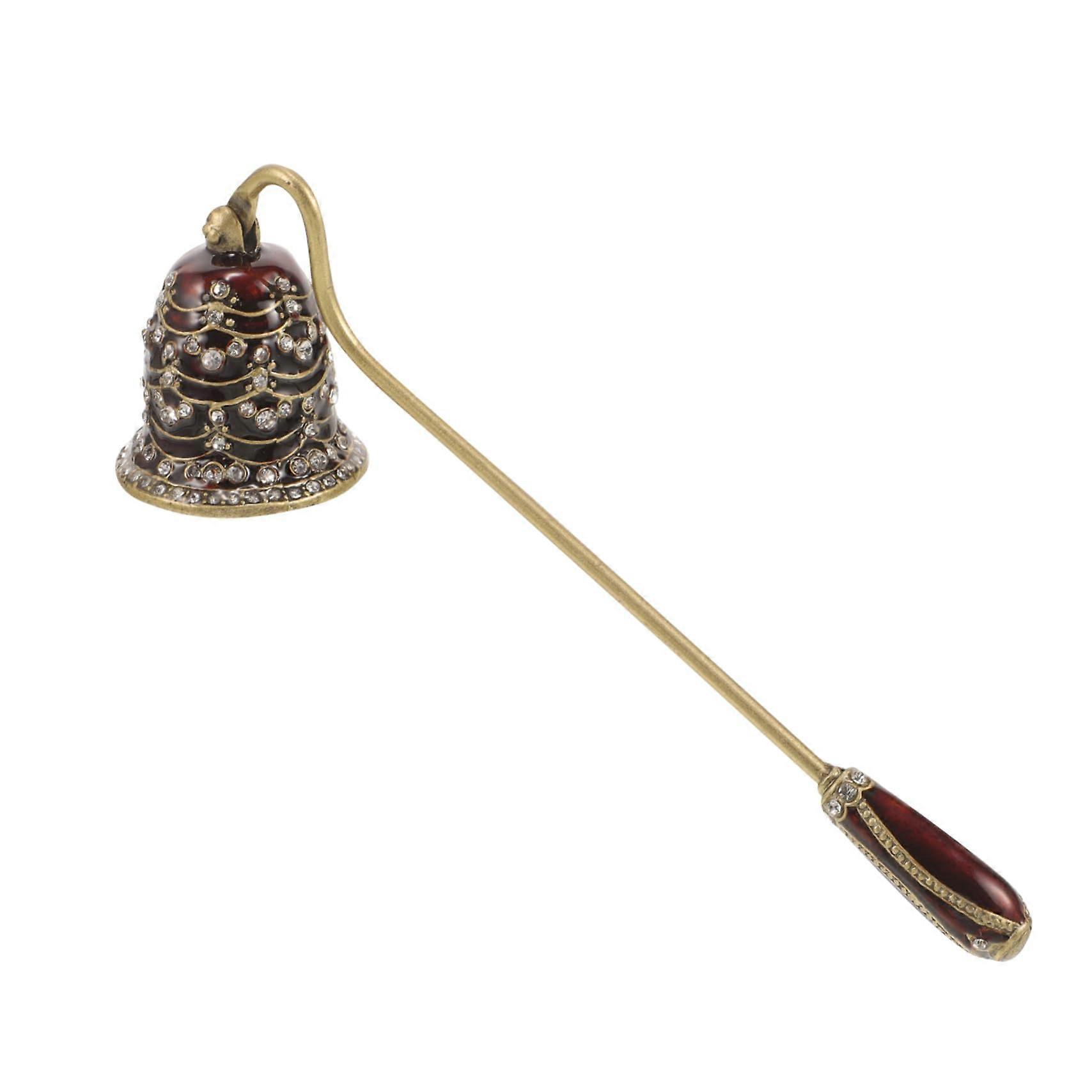 Long Handle Candle Snuffer with Rhinestone Detailing for Extinguishing Scented Candles and Home Décor