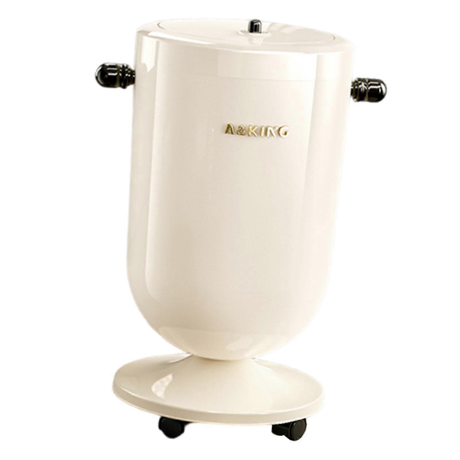 Trash Bin with Wheels Garbage Can Practical Sturdy 360° Rotation Waterproof