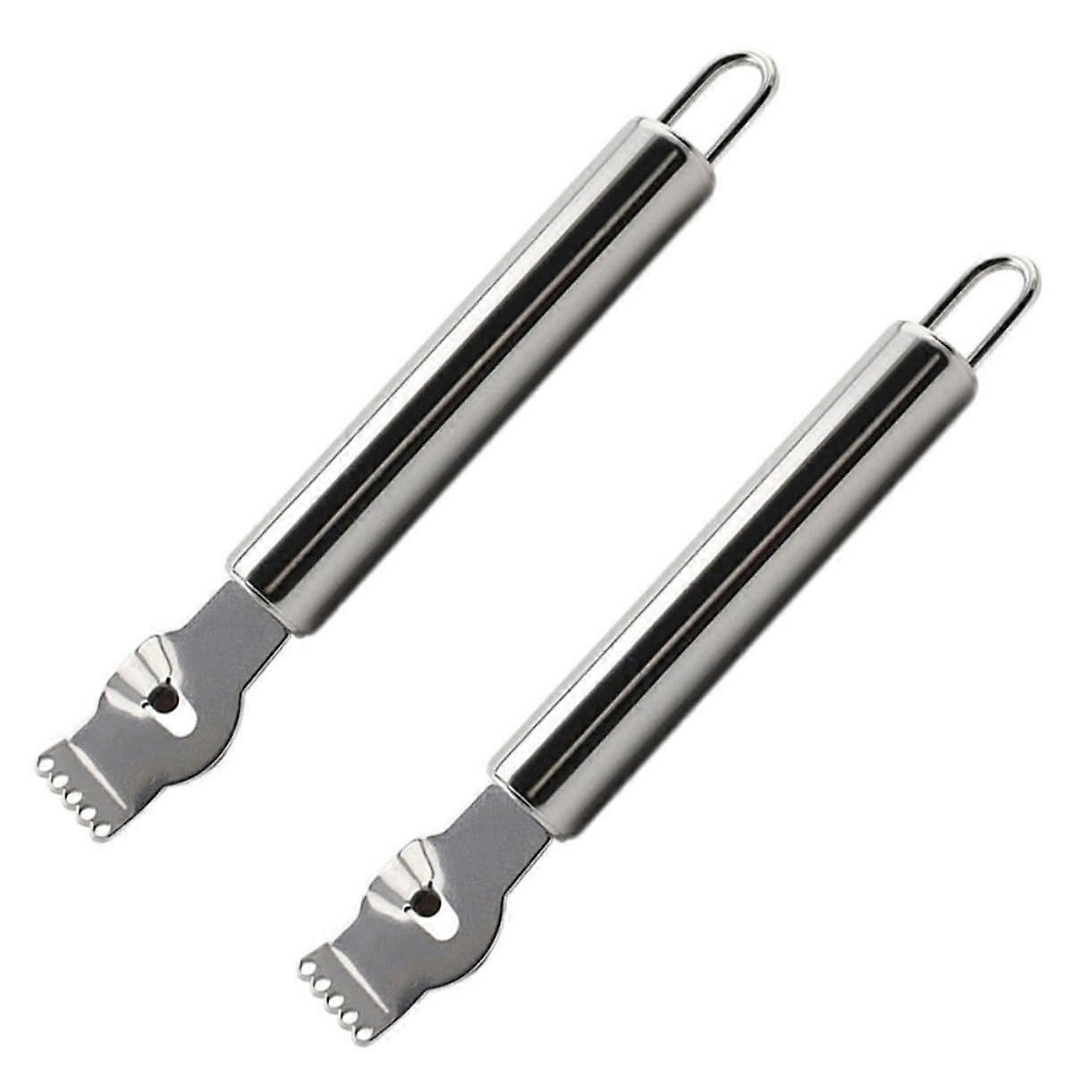 2pcs Stainless Steel Lemon Zester and Grater with Ergonomic Nonslip Grip for Citrus and Cheese