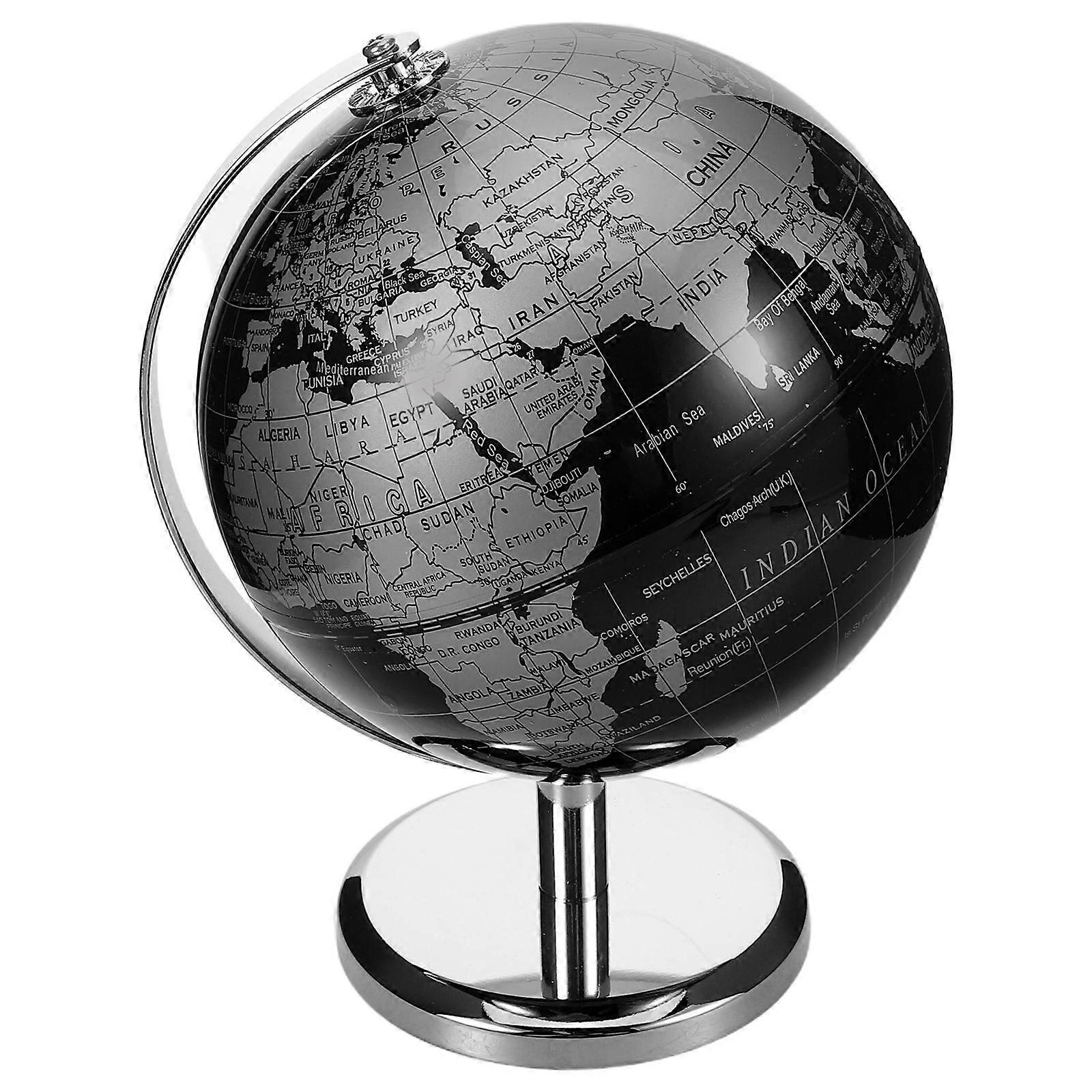 Vintage Desktop Globe With Stand Educational Rotating Earth Globe For Office Study Room Decor 1Set