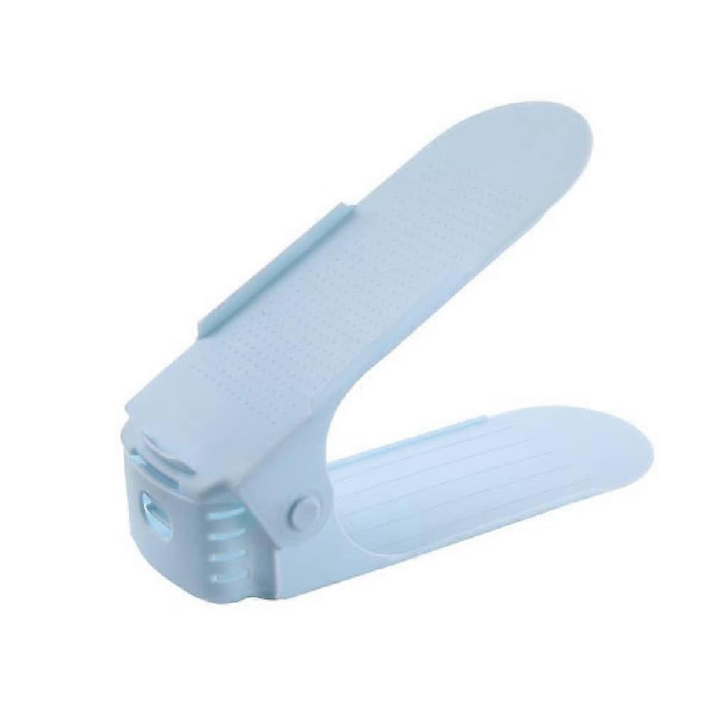 Shoe Rack SpaceSaving 5pcs NonSlip Shoe Organizer for Bedroom Dorm Storage (Pink Blue)