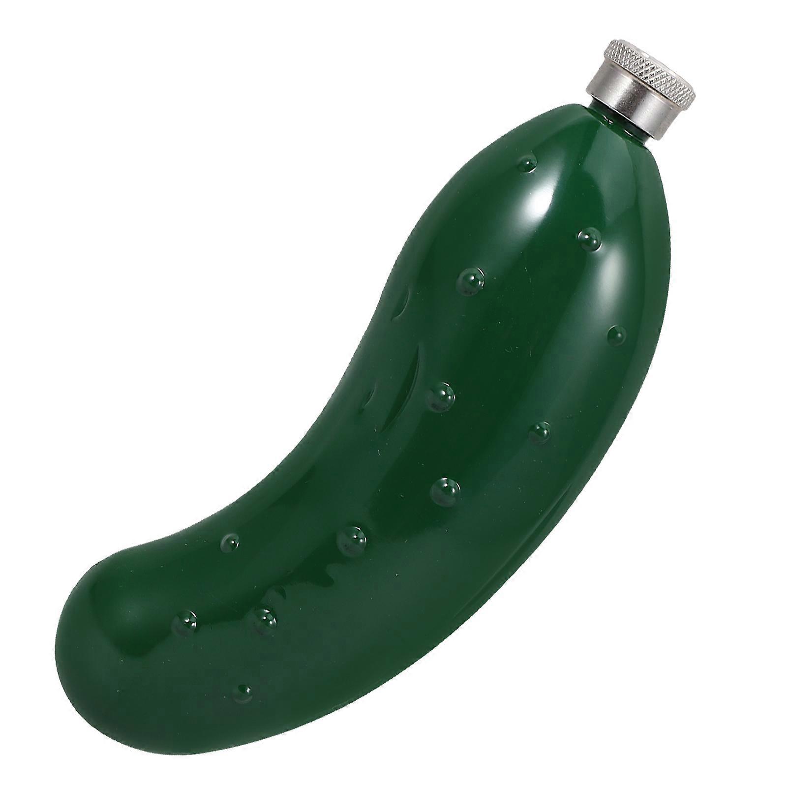 Whiskey Flask Stainless Steel Cucumber Shaped Flask for Travel Use