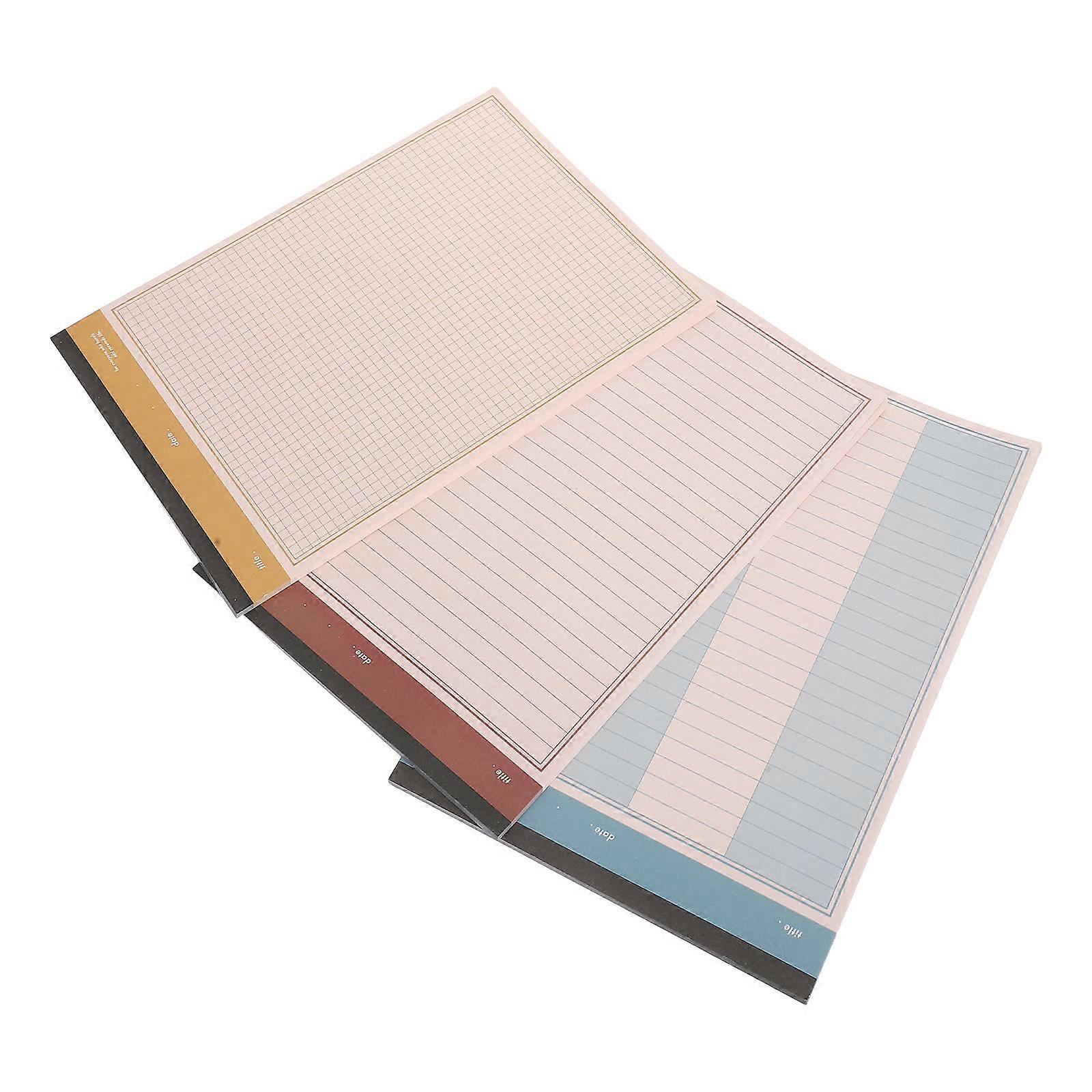 Writing Notebooks For Adults Lined Pages B5 Size Blue Study Smooth Writing 3Pcs