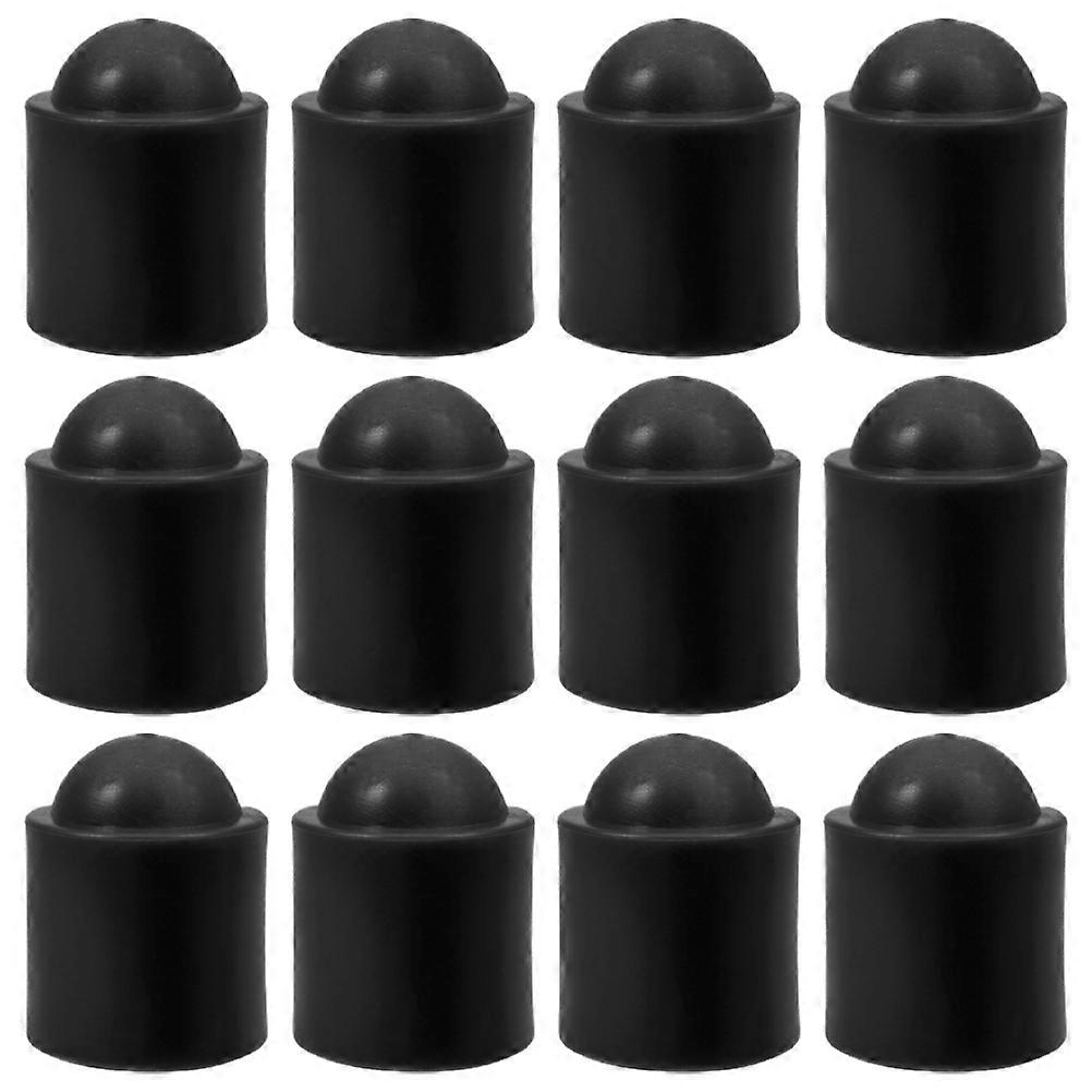 Billiard Rod End Protector for Protection 12Pcs Black Rubber Covers