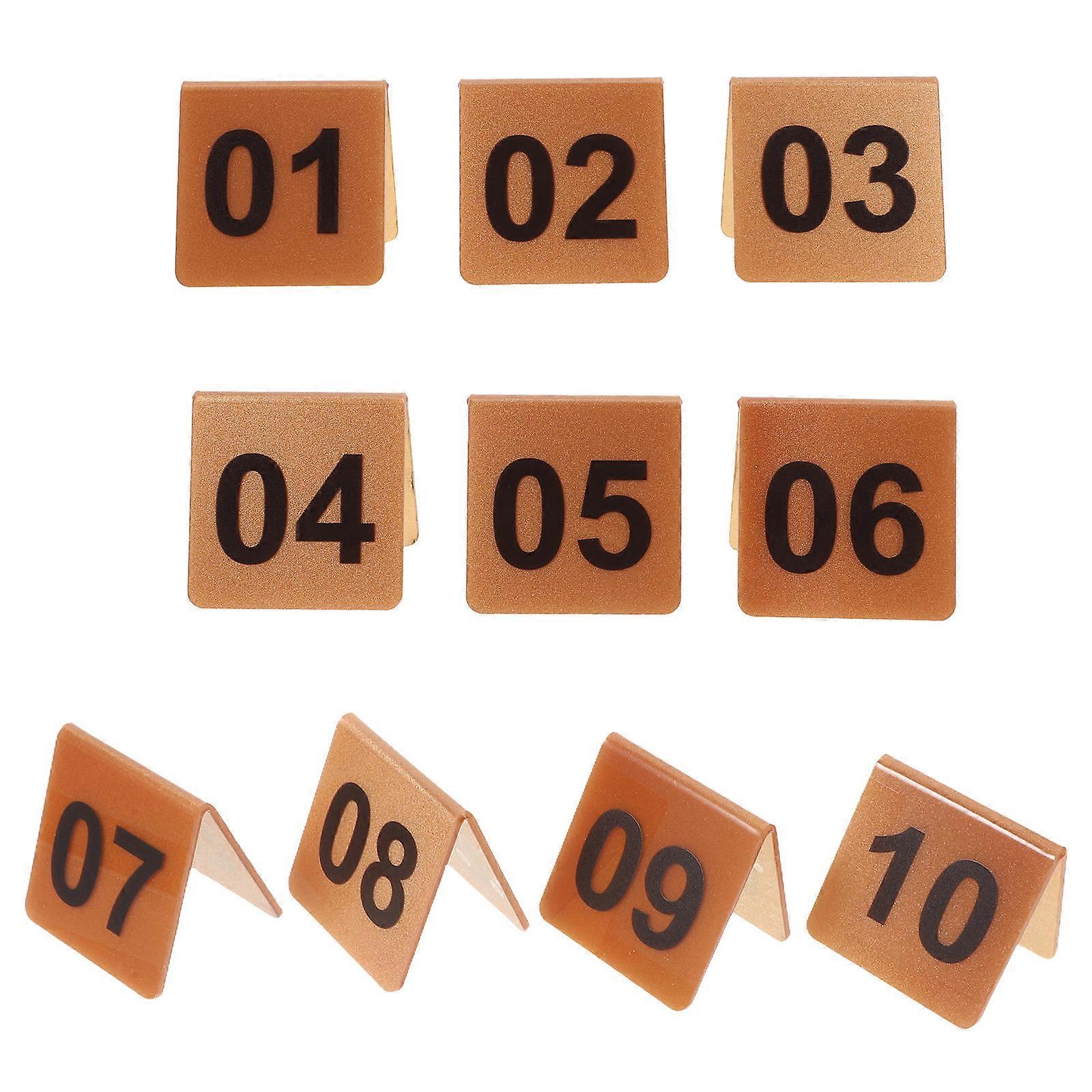 Reusable Acrylic Number Markers for Table Identification 10Pcs Double-Sided Cards