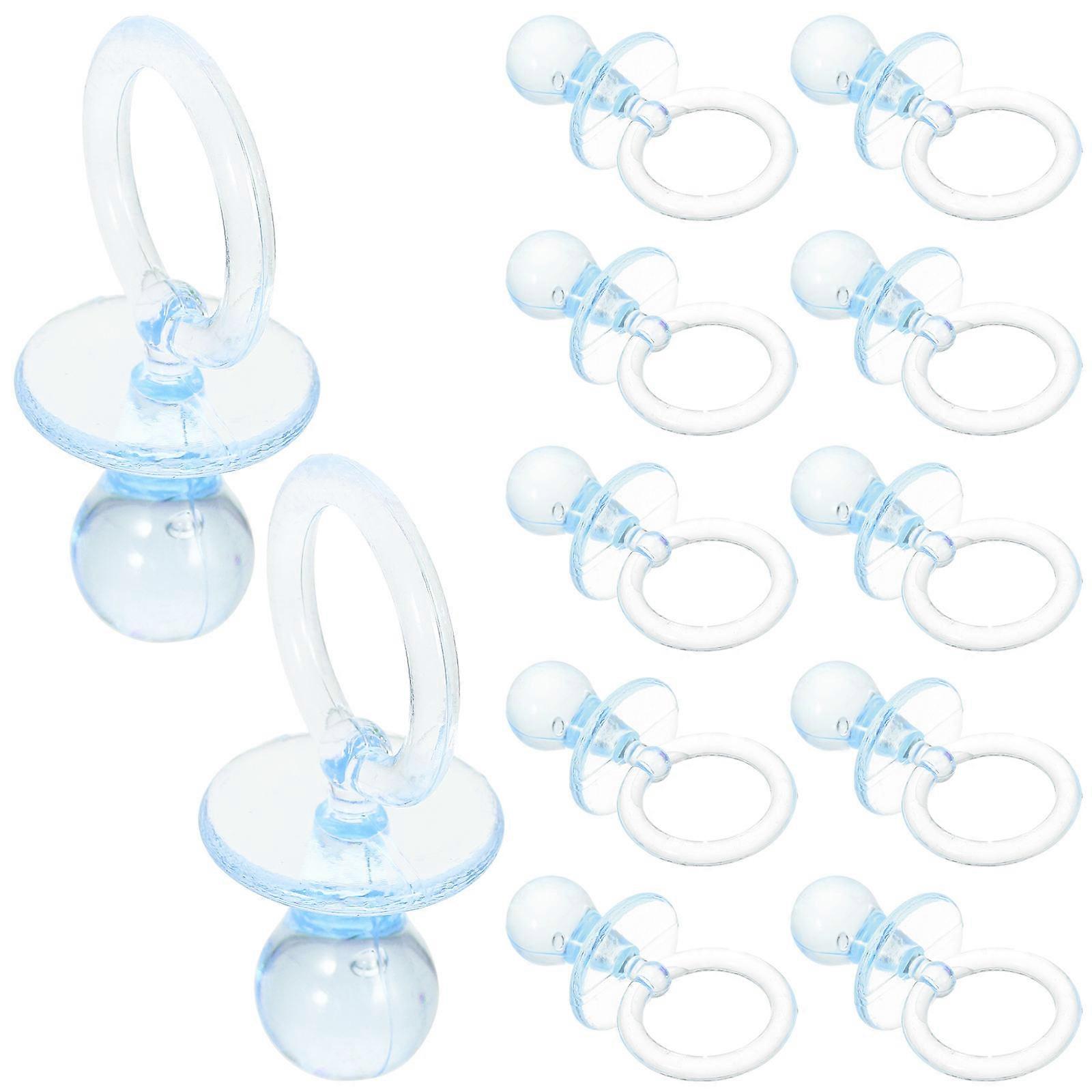 Pacifiers Table Decor for Baby Shower 48Pcs Blue Color