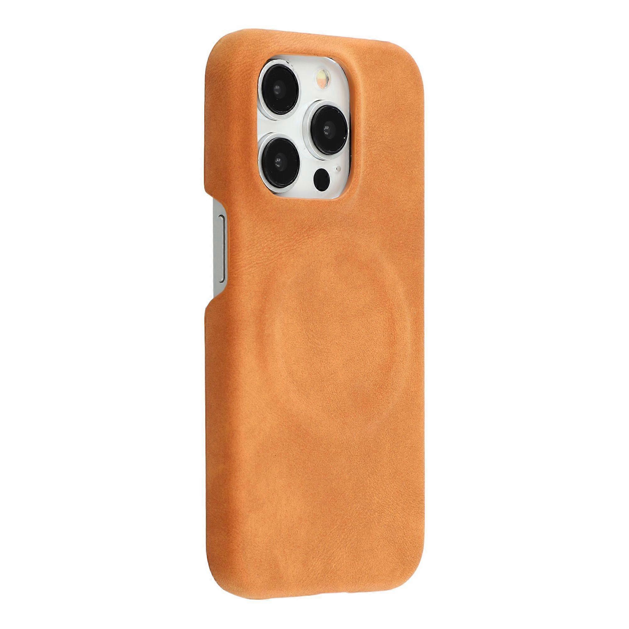For iPhone 14 Pro Case Compatible with MagSafe Skin-Touch Leather + PC Back Cover
