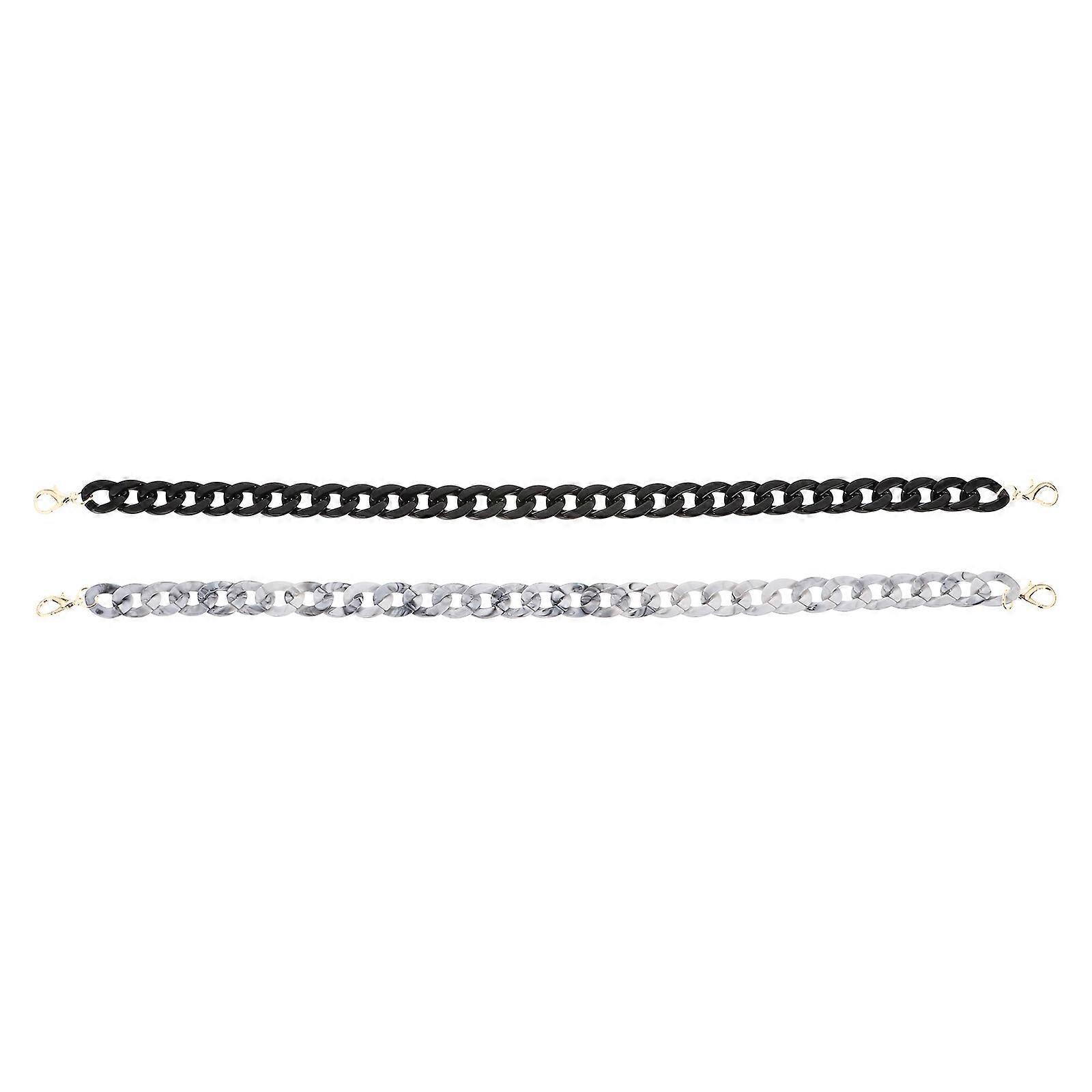 Fishbone Chain Strap Acrylic Handbag Chain for Bag Use 1Set Set