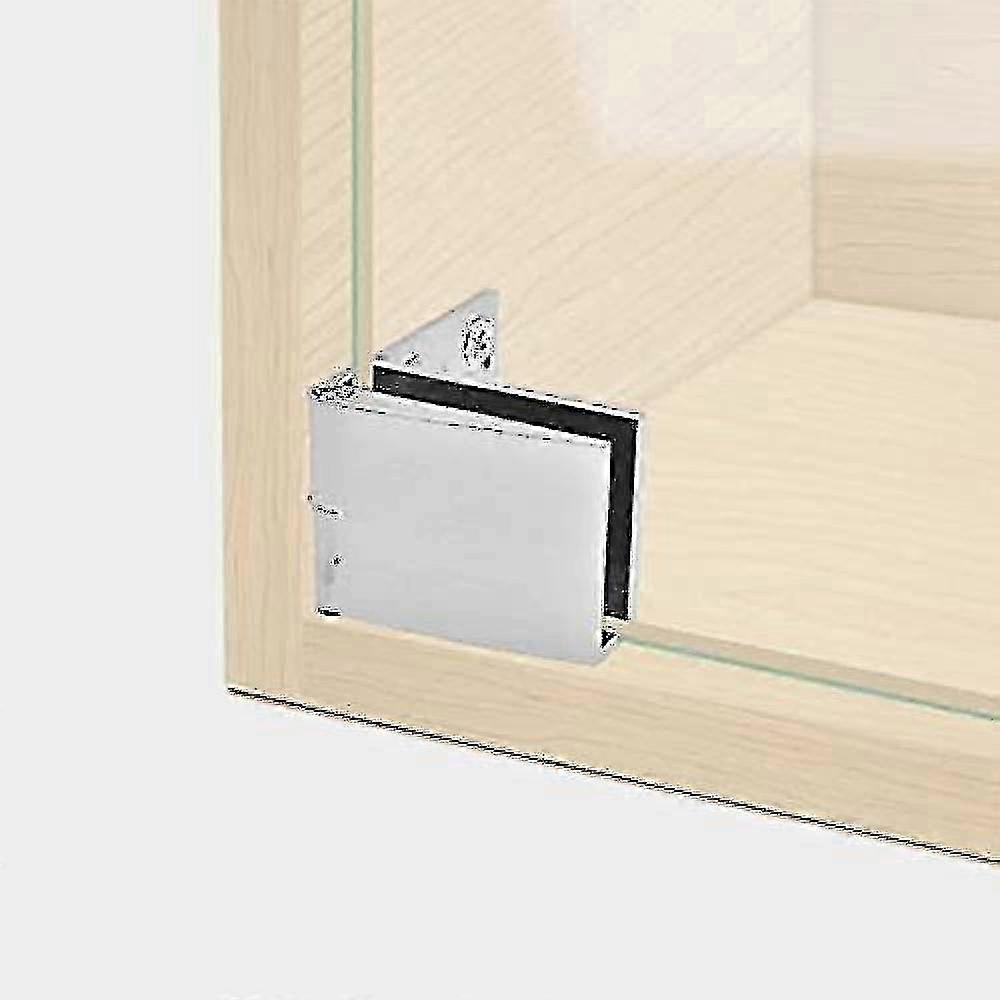Glass Door Hinges for Cabinet 4 Pack, Strong Display Door Hinge Set