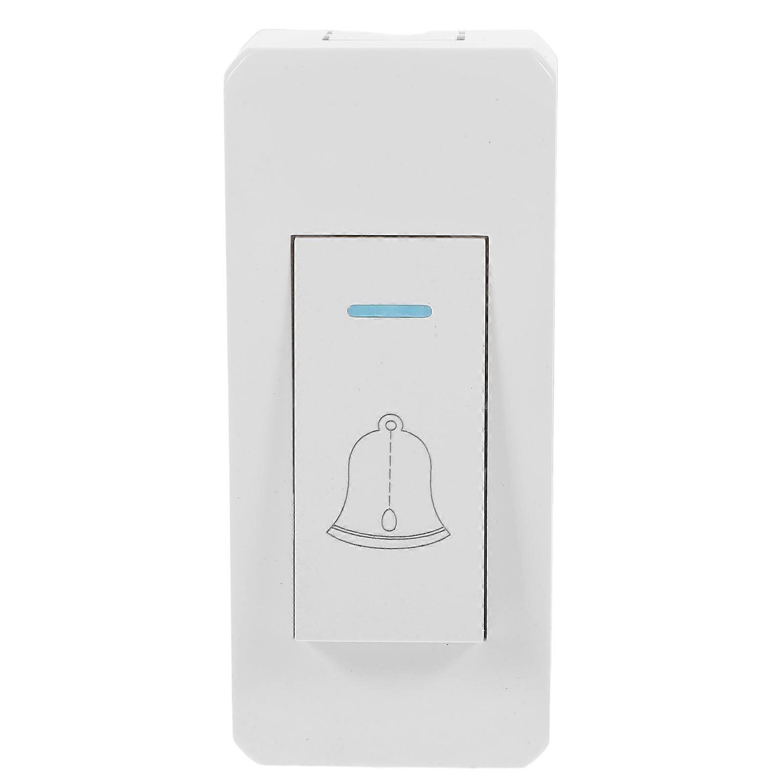 Wired Doorbell Chime for Door Access Control White Durable PC Surface Mount Design Space Saving Switch