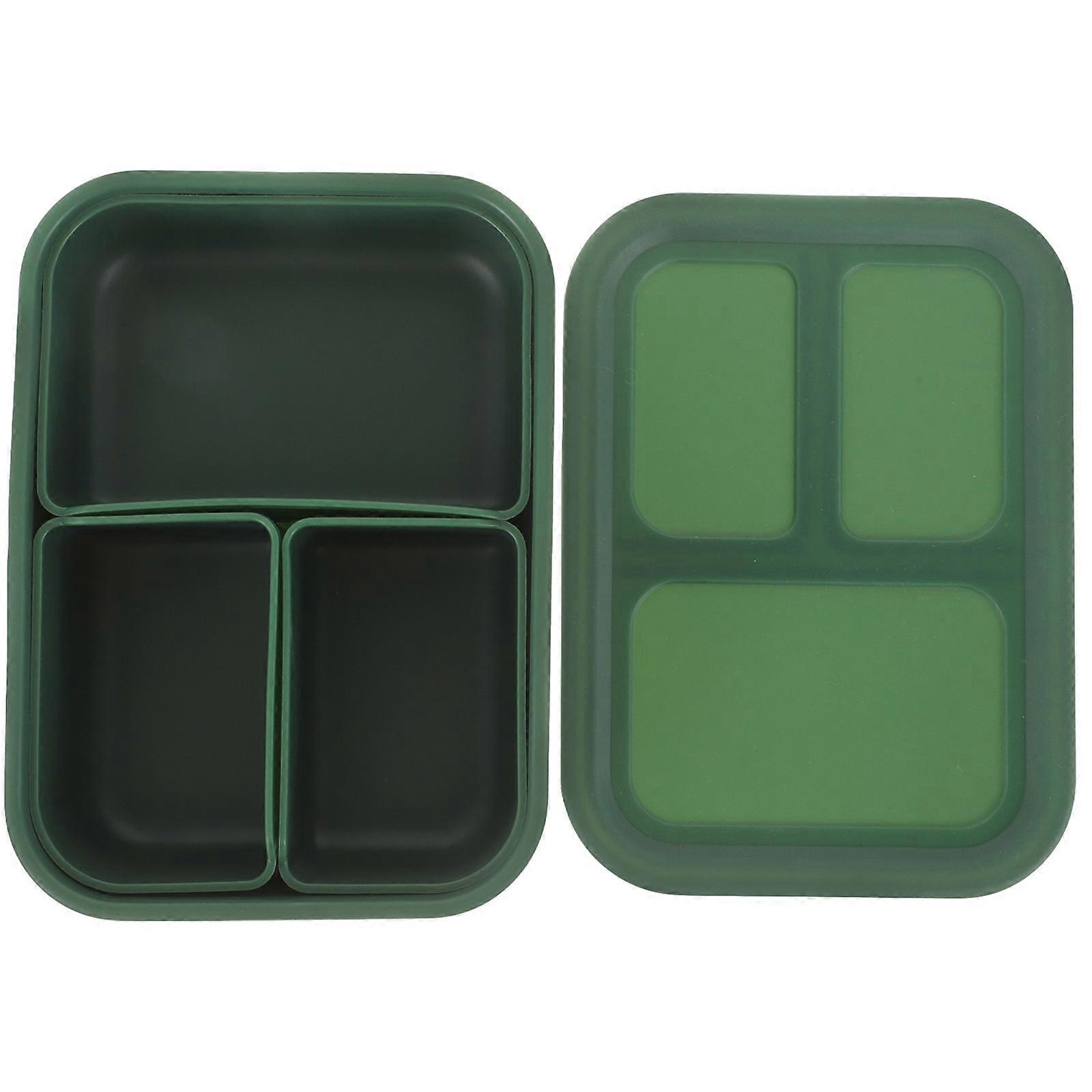 Students Lunch Box Divided Bento Box Lidded Lunch Case Convenient Bento Box