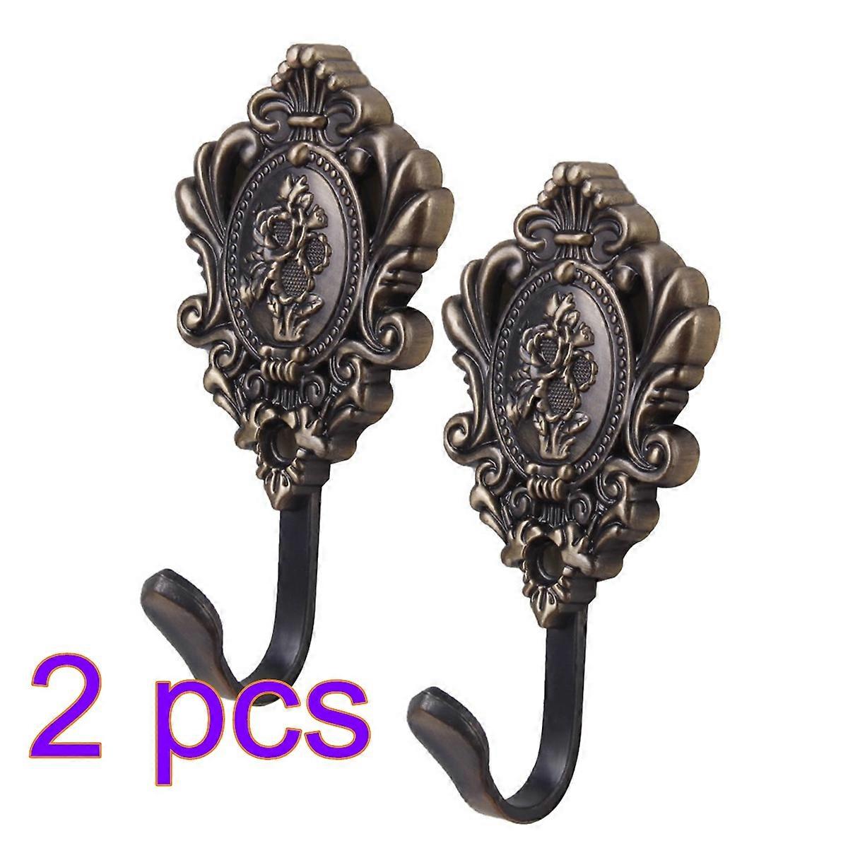 Decorative Curtain Tieback Rose Carve for Drapery Holdbacks 4Pcs Set