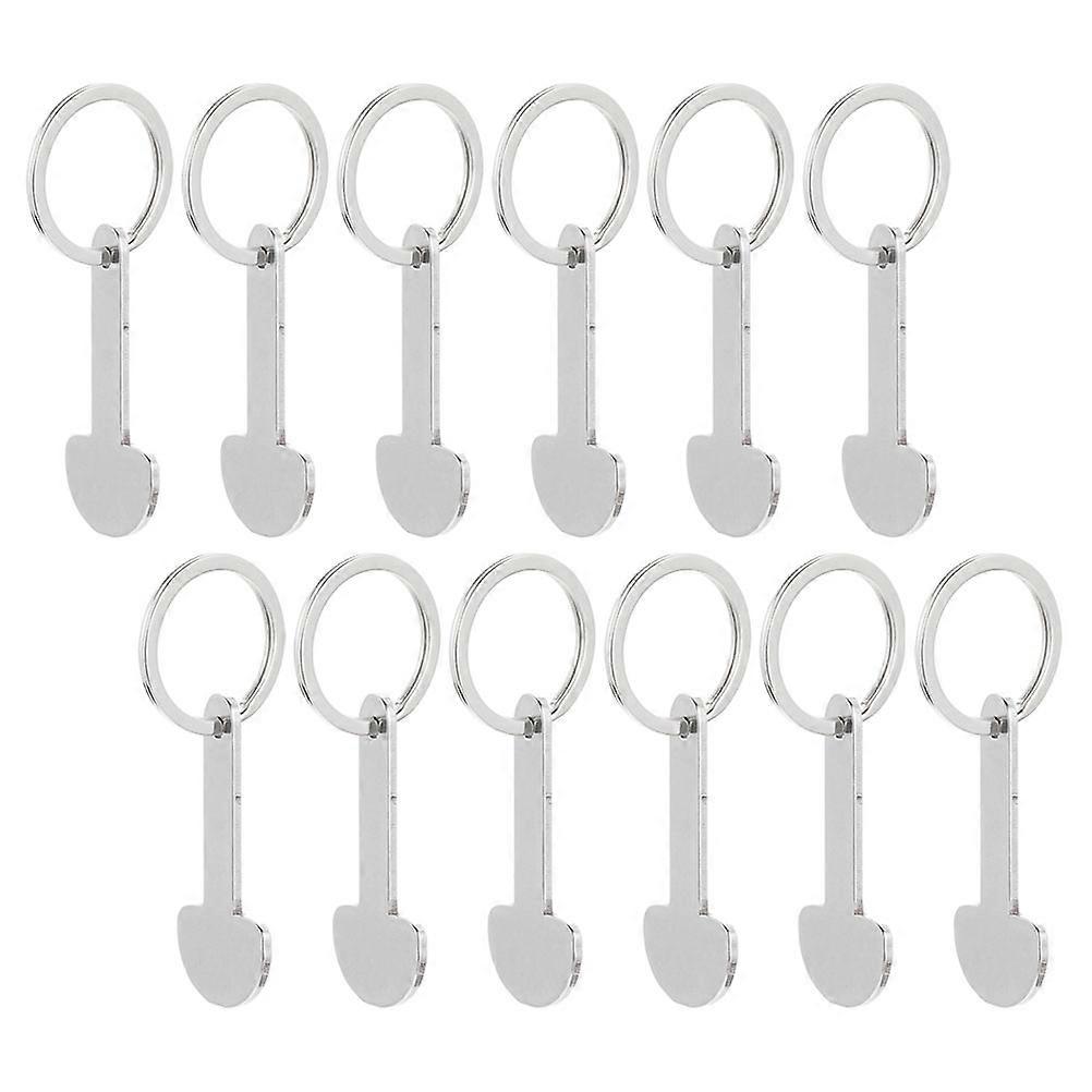 Zinc Alloy Shopping Cart Tokens For Keys Portable Shopping Accessories 48Pcs Rust Resistant Key Holders