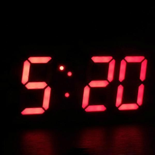 LED Digital Wall Clock with Glowing Night Mode Adjustable Electronic Table Clock Wall Clock Decoration Living Room LED Clock [dB] Ed