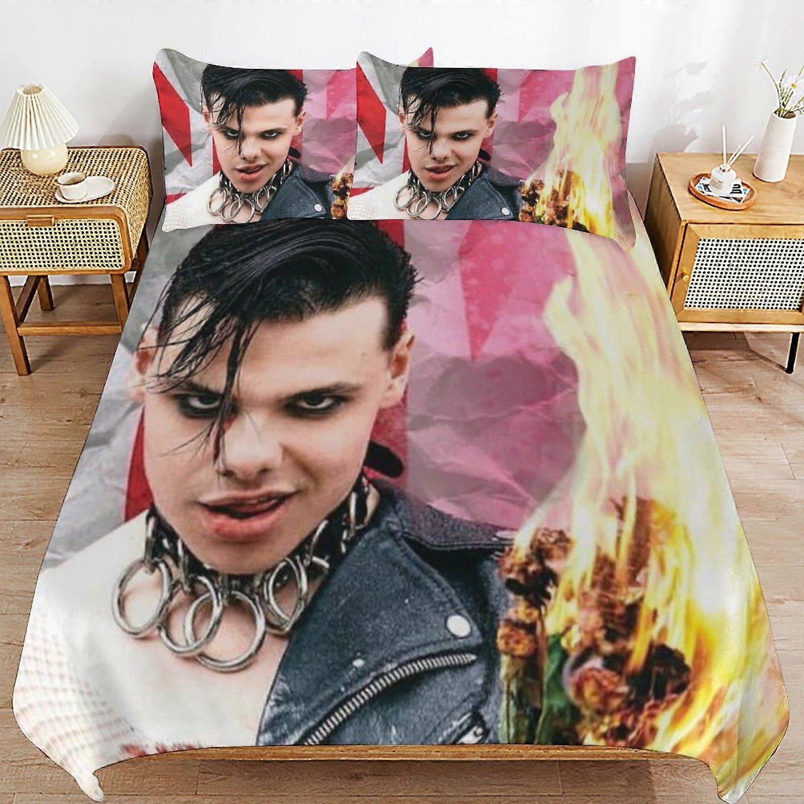 Yungblud Complete Bed Solution Long Thread Use Durable Zip Soft Touch Duvet Cover Sets Practicality