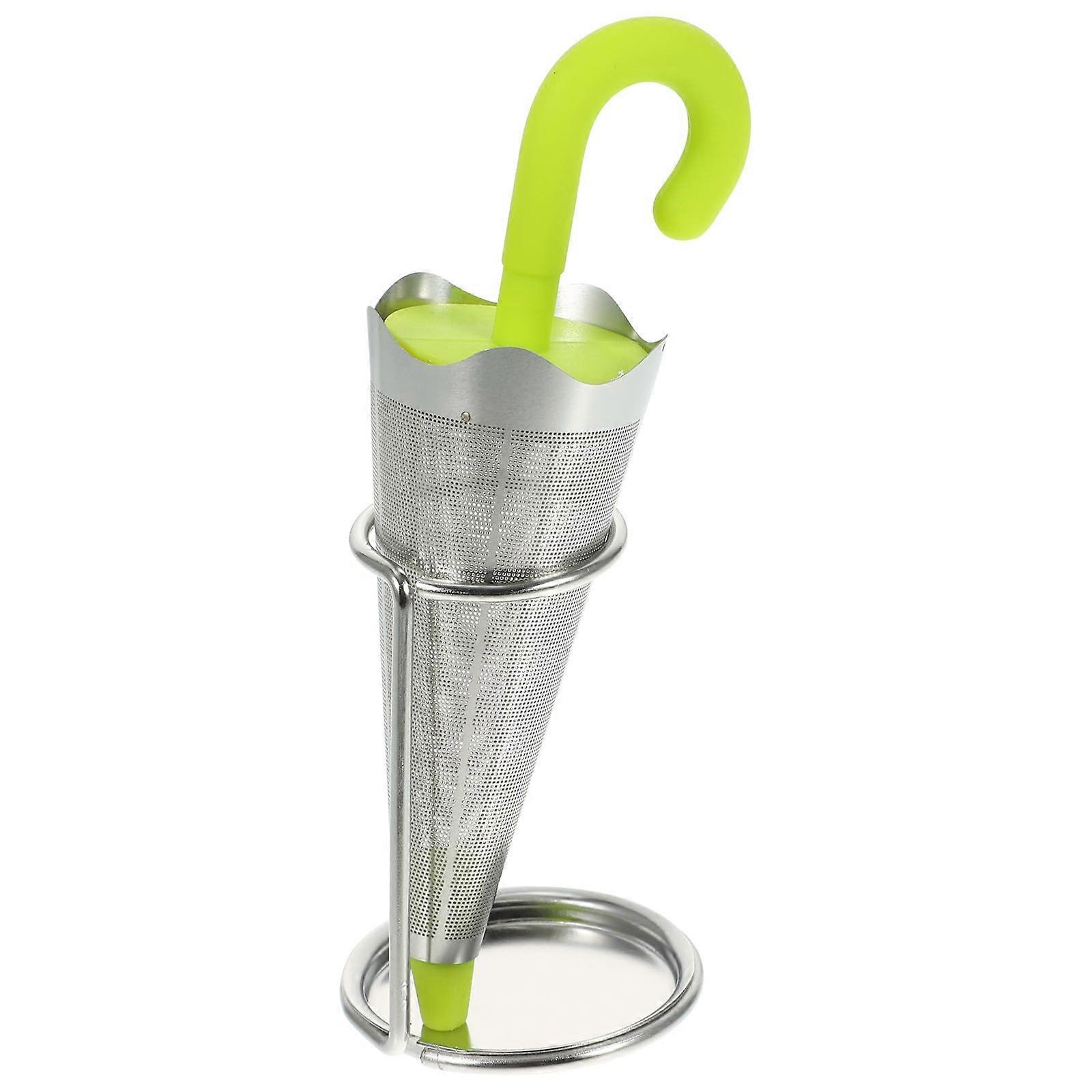 Stainless Steel Tea Infuser with Silicone Lid, Fine Mesh Loose Leaf Tea Strainer for Cups and Teapots