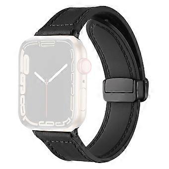 Magnetiskt armband för Apple Watch Series 11 10 42mm/9 8 7 41mm/SE3 SE2 SE 6 5 4 40mm/3 2 1 38mm Läder