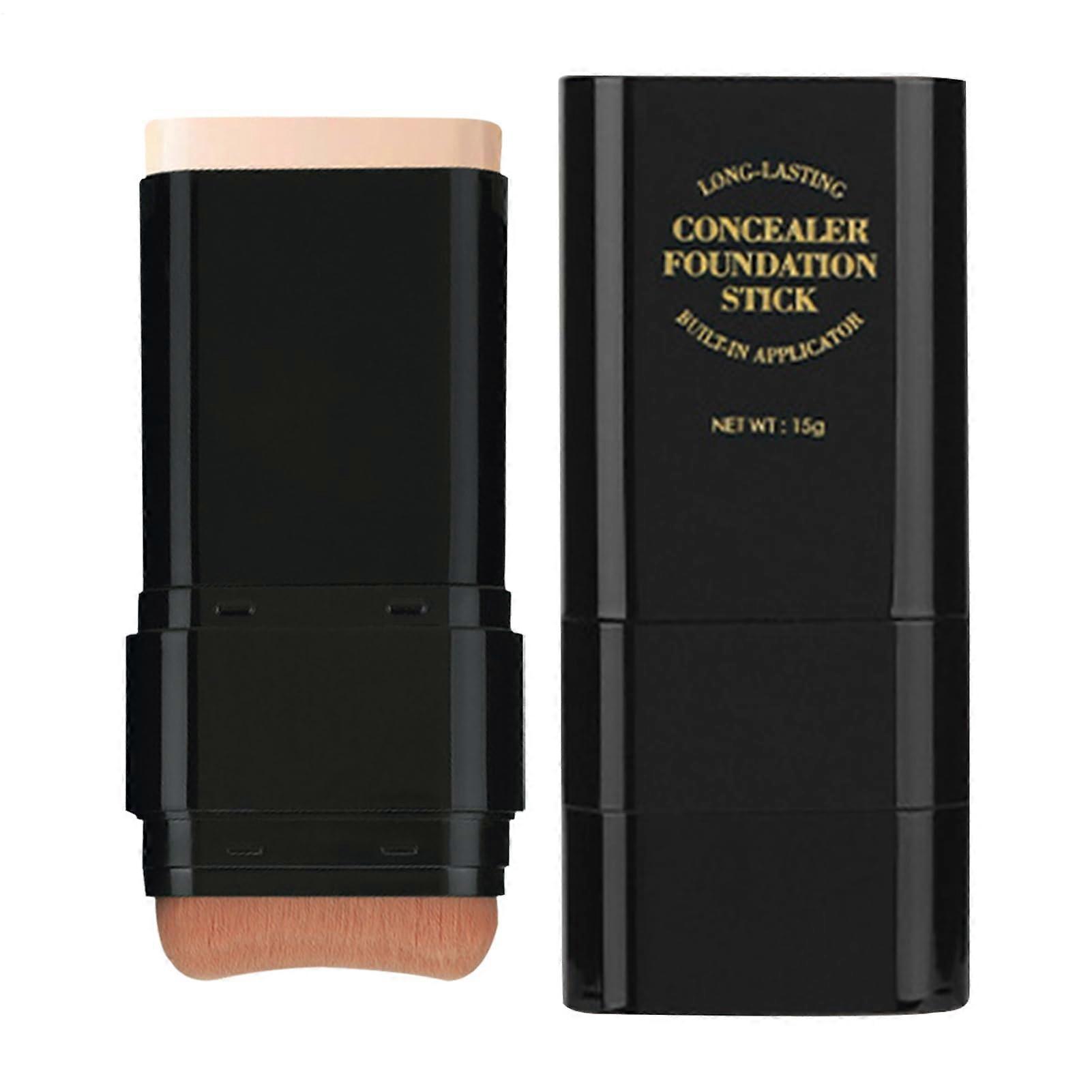 Foundation Stick Full Coverage Moisturizing Formula with Brush Travel Size 15g DoubleHead Design