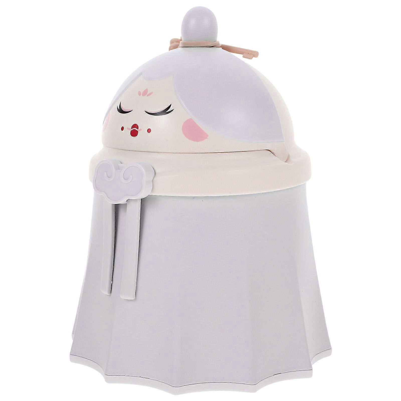 Cartoon Shape Trash Can for Storage Mini Table Trash Can Desktop Bucket Pink