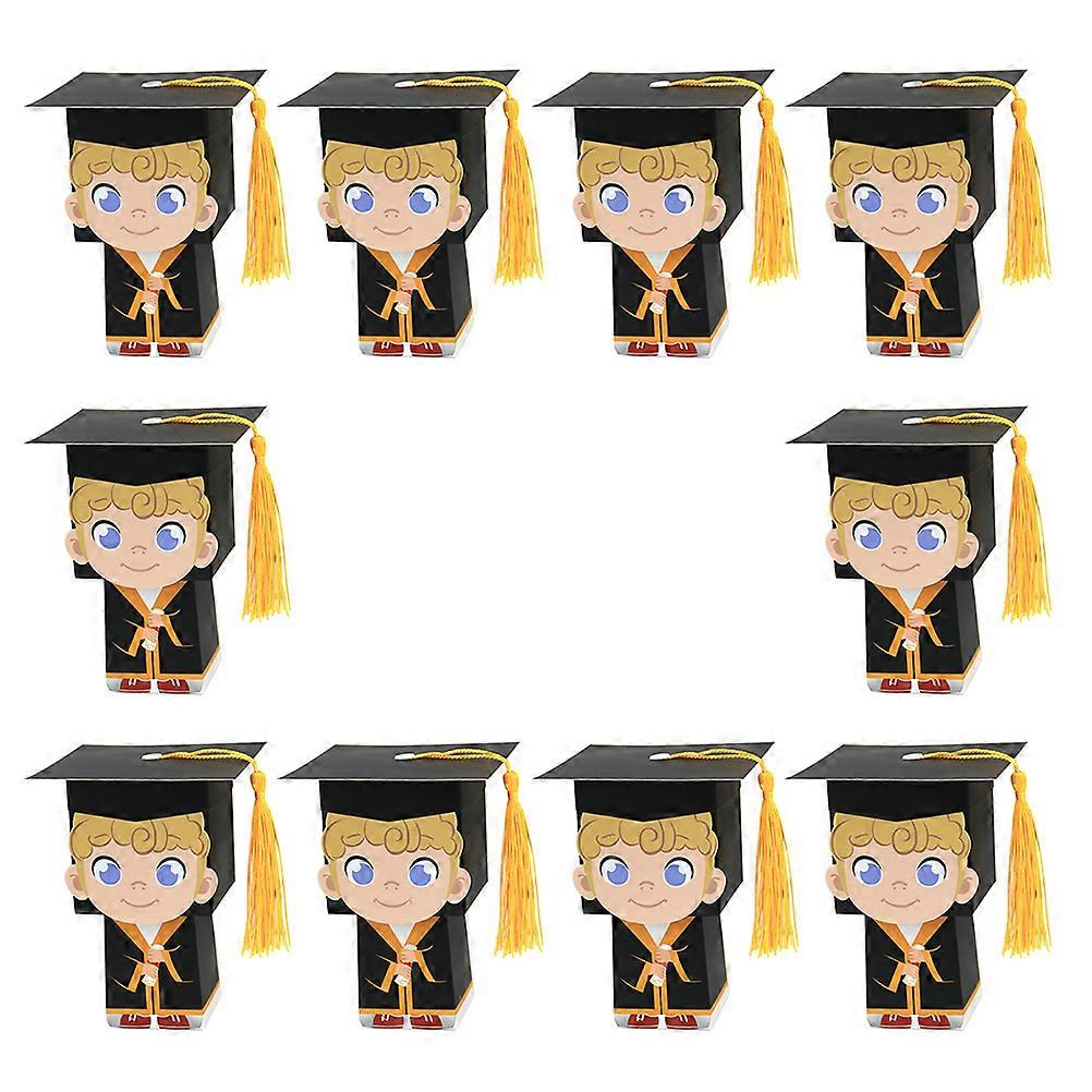 Graduation Candy Box Doctoral Hat Candy Boxes for Party 10Pcs Paper Gift