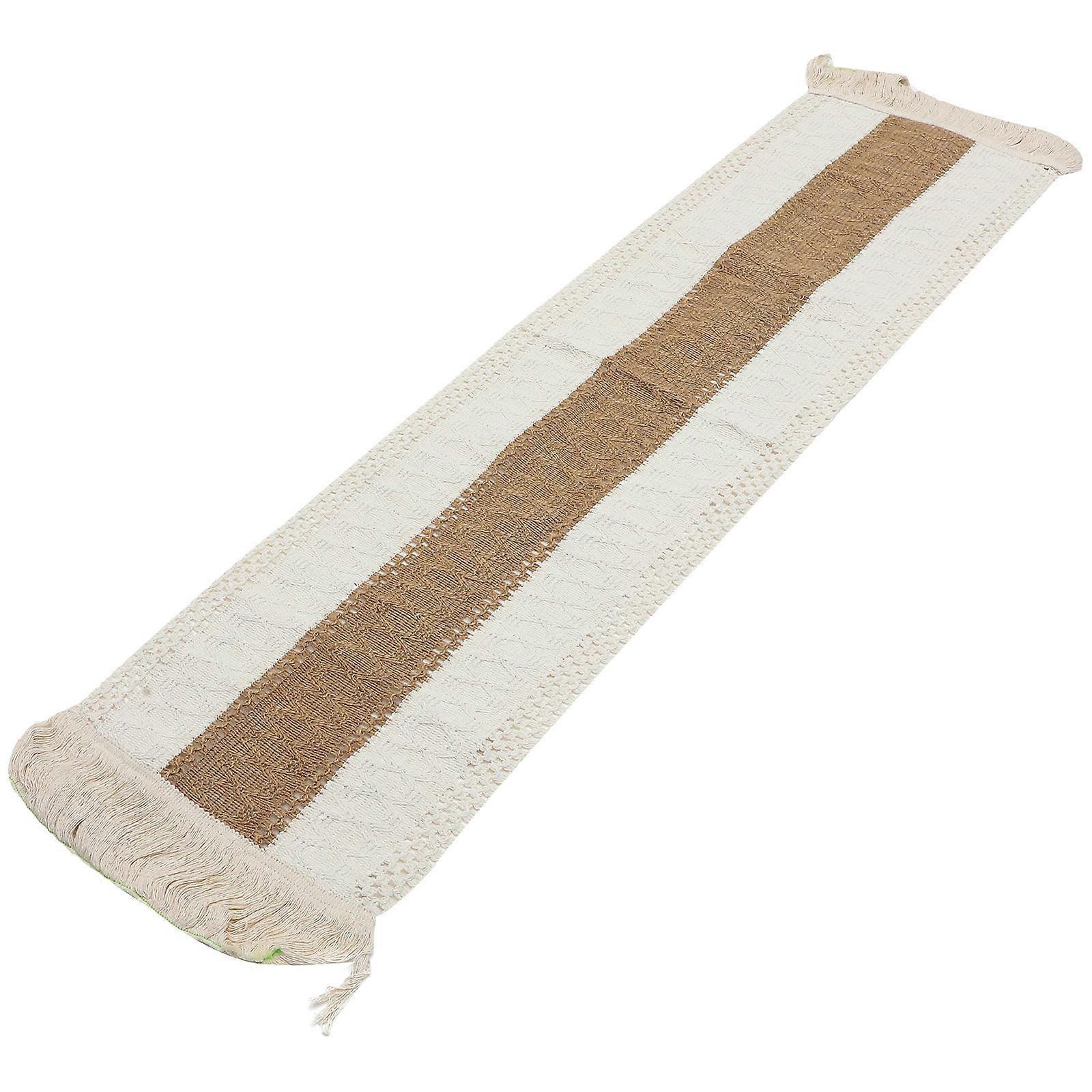 Table Runner Linen and Cotton for Home Table Setting 1Pcs Beige Fabric