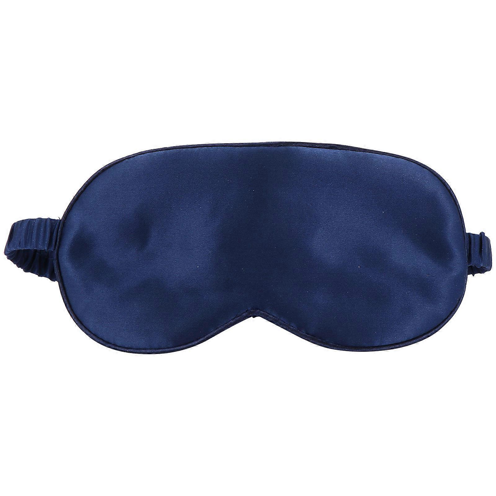 Silk Sleep Eye Mask for Sleep Use with Adjustable Strap in Blue