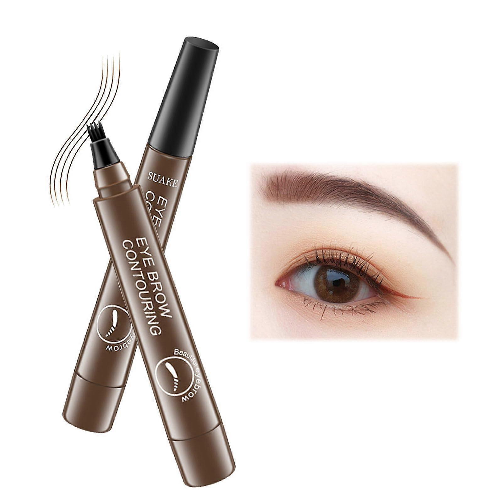 Waterproof Microblading Eyebrow Pencil with 4 Fork Tip for LongLasting Natural Brow Effect