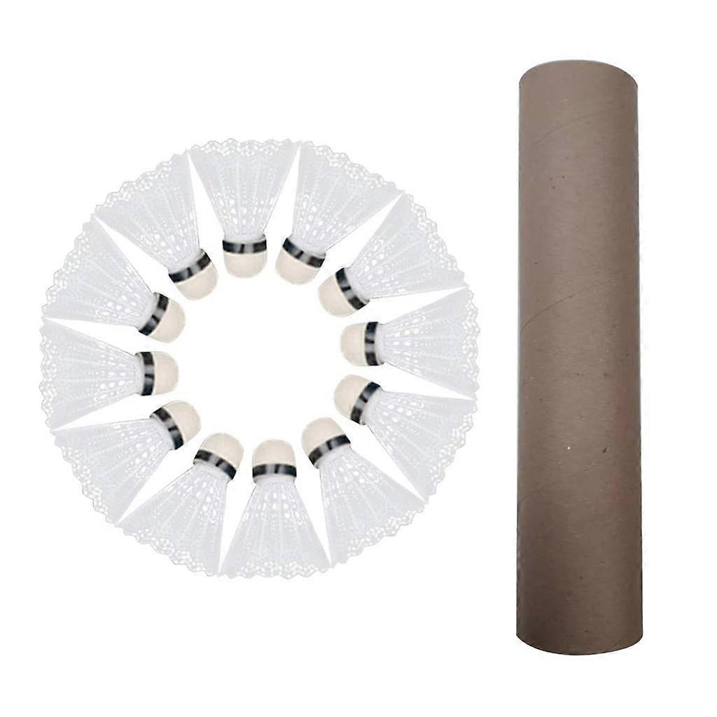 12 Pack Durable Plastic Badminton Shuttlecocks with Stable Flight for Indoor Outdoor Training