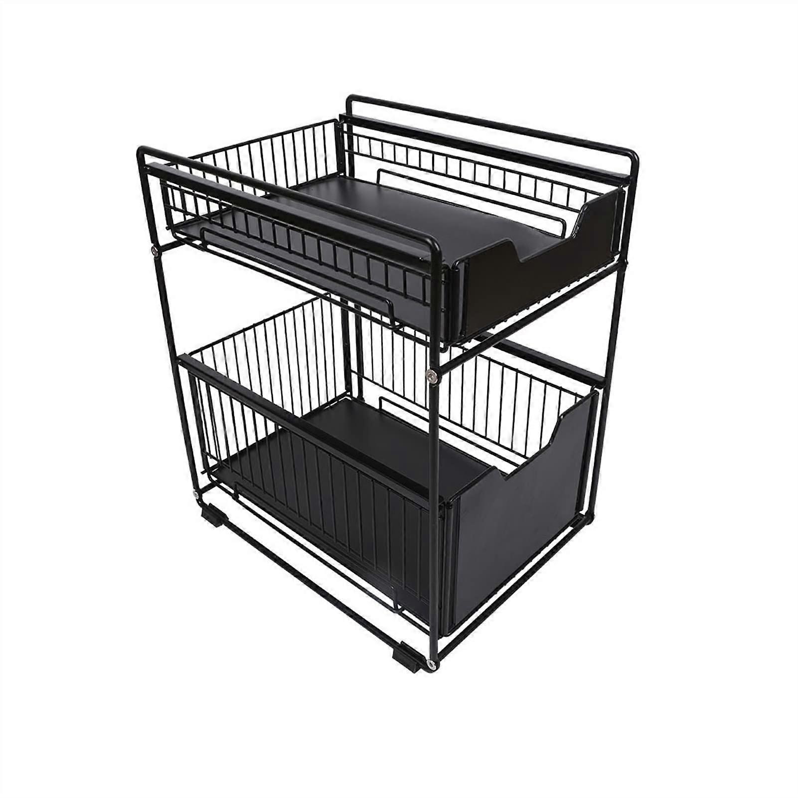 Adjustable Kitchen Storage Rack Foldable Multipurpose Organizer Shelf for Countertop and Utensils