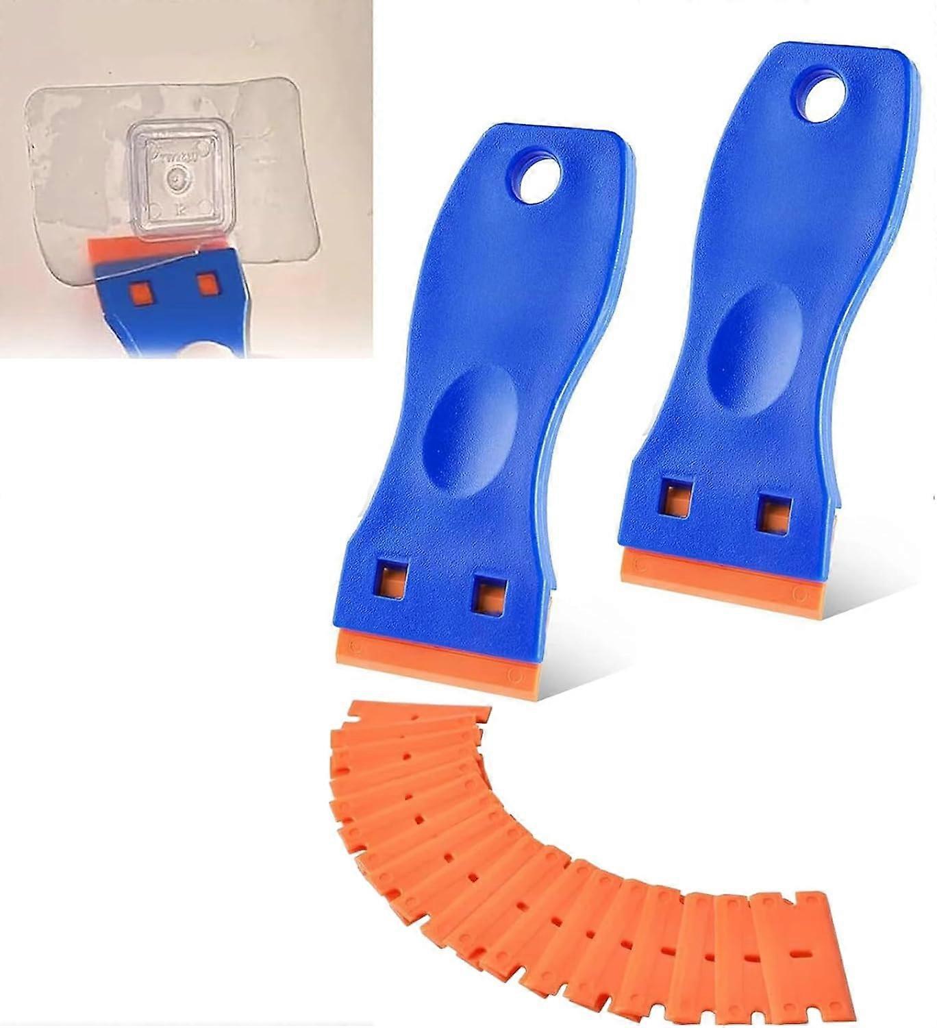 Sticker Remover Tool with Plastic Blade, Scratch Adhesive Remover Scraper for Car Decal, 2pcs