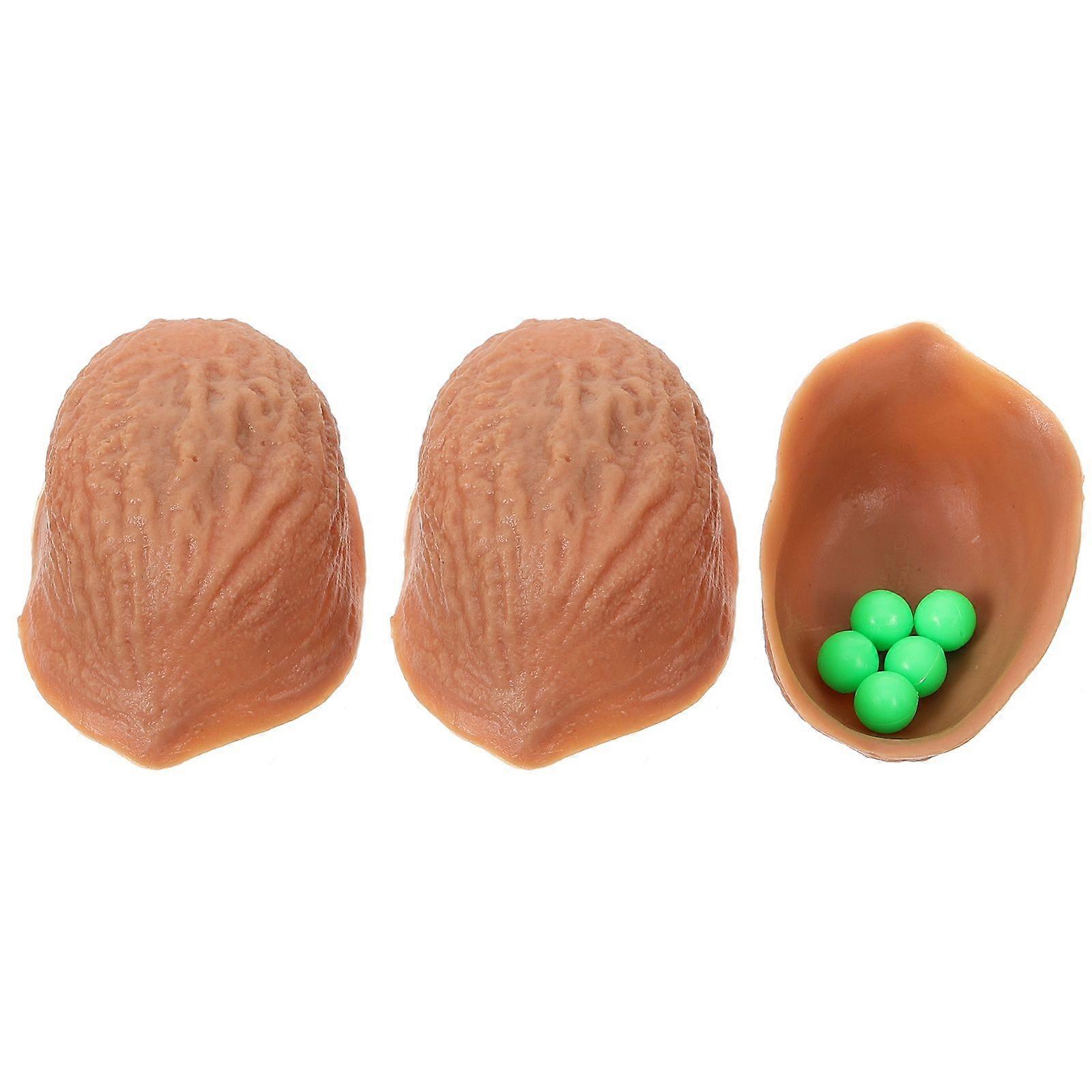 Creative 3 Walnut Shell and 5 Balls Trick Set Amazing Zhus Wizard for Fun