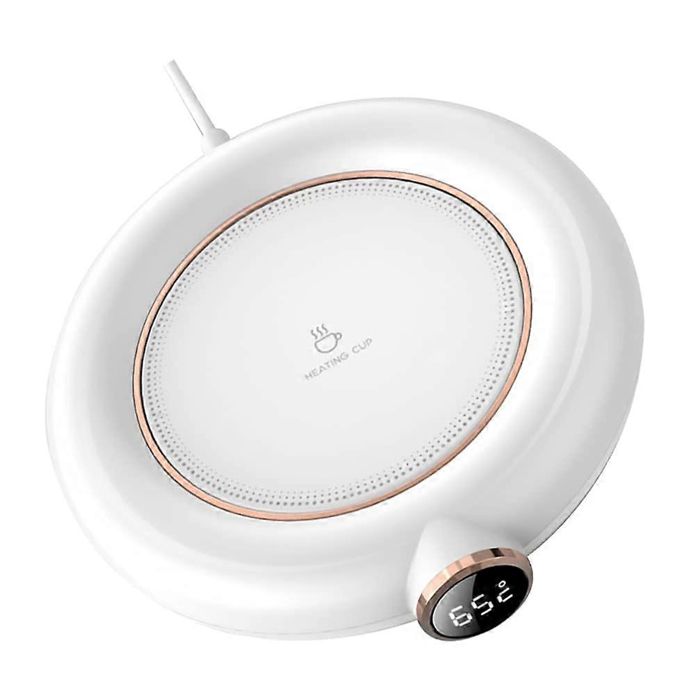 USB Cup Warmer with Adjustable Temperature Control for Desk and Home Beverage Heating