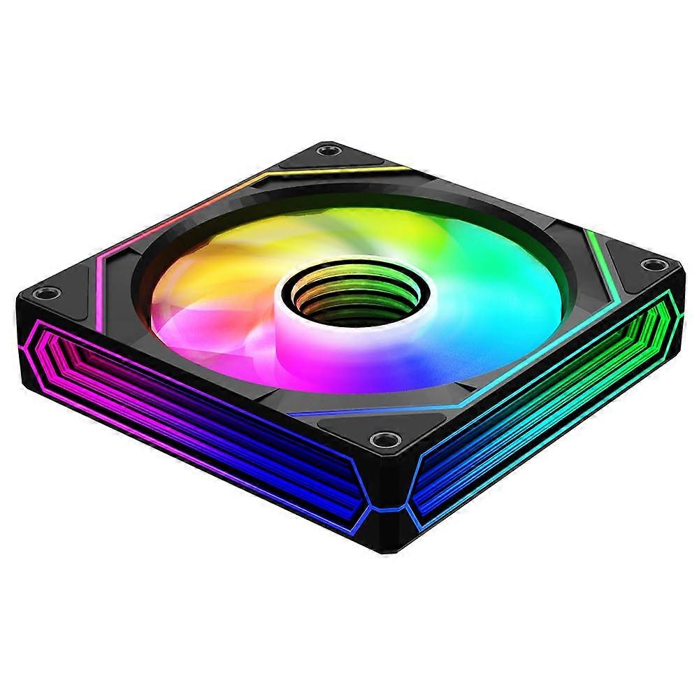 120mm ARGB Case Fan with ThreeSided Infinity Mirror, Quiet  Airflow PC Cooling